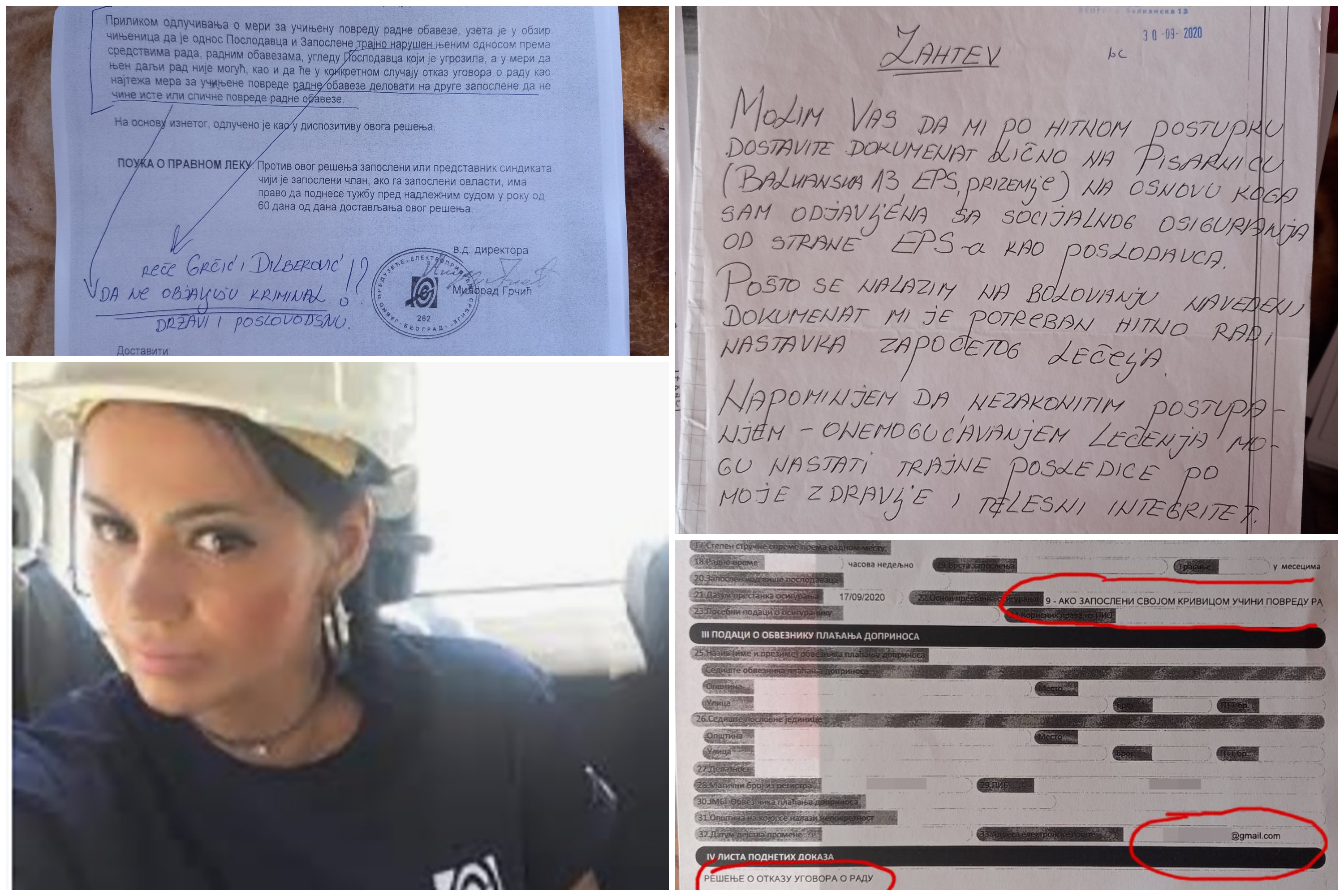 Nataša Prišić, Elektrovojvodina, Novi Sad, mobing, otkaz Foto: Privatna arhiva