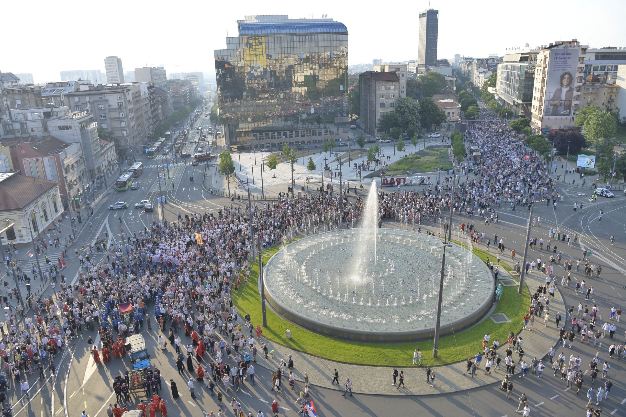 Beograd, 02.06.2022. Vaznesenje, Spasovdan, Spasovdanska litija ulicama Beograda, slava grada Beograda, Slavija Foto: Goran Srdanov/Nova.rs
