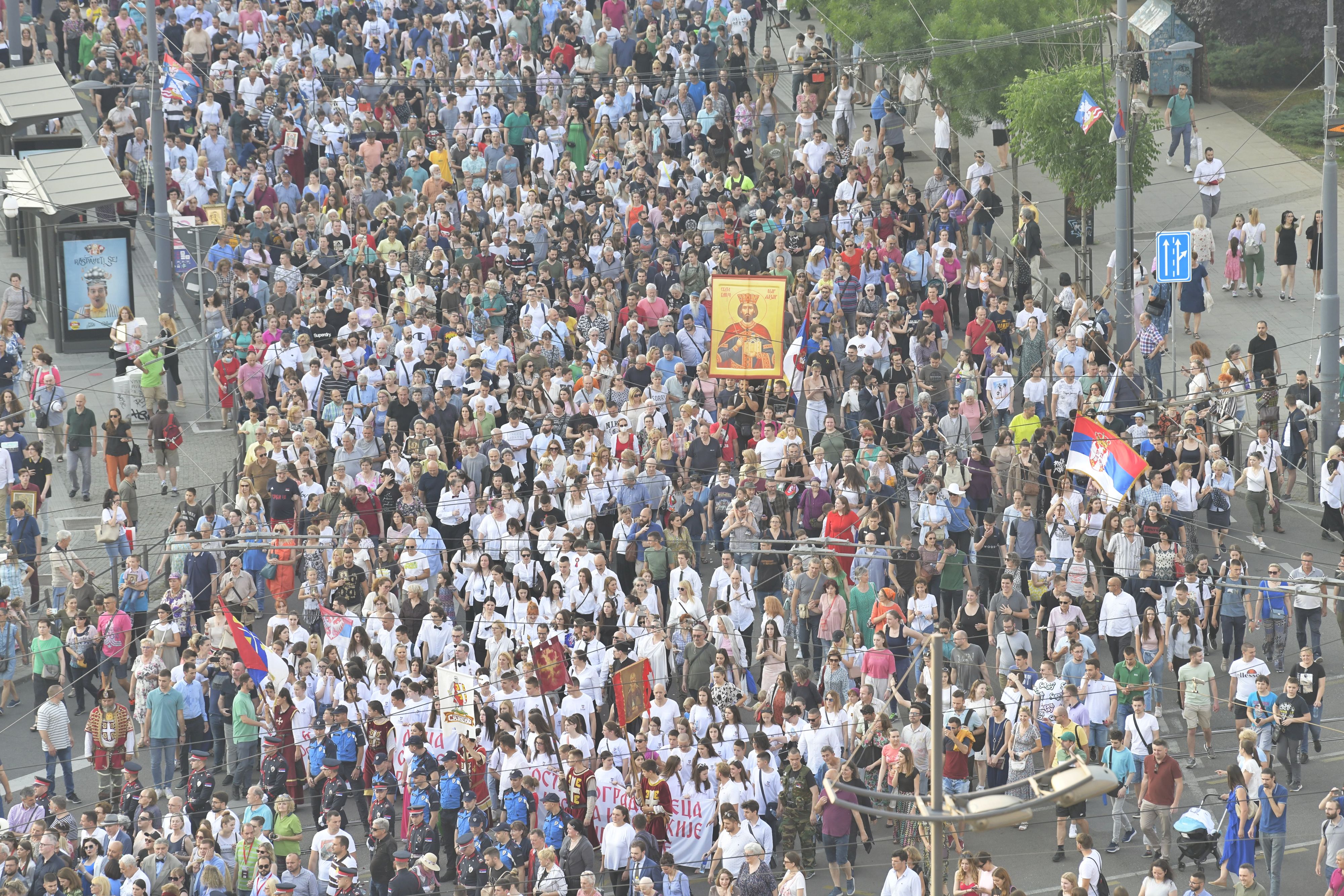 Beograd, 02.06.2022. Vaznesenje, Spasovdan, Spasovdanska litija ulicama Beograda, slava grada Beograda, Slavija Foto: Goran Srdanov/Nova.rs