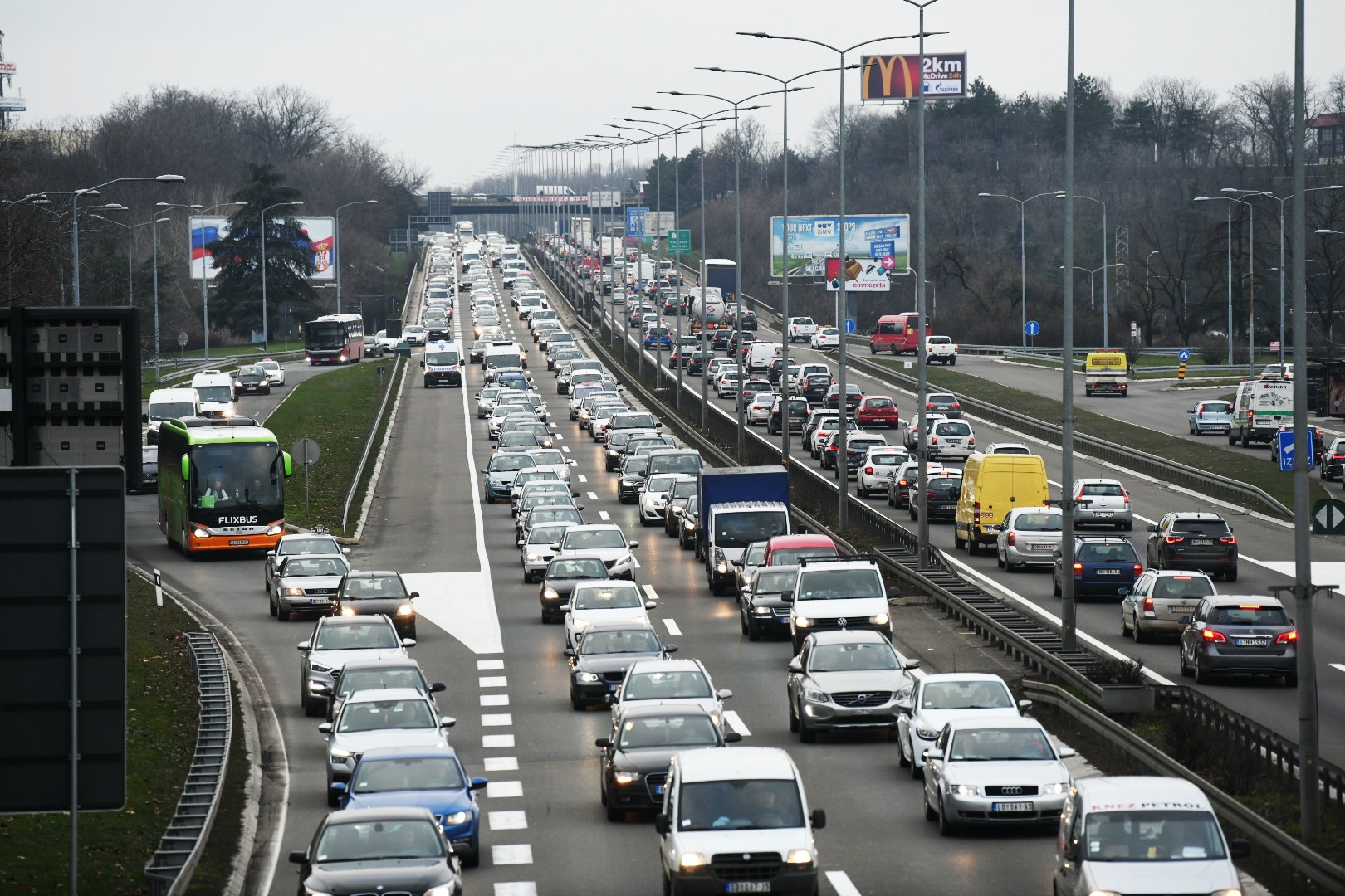 Saobraćajna gužva na autoputu, autoput, guzva, saobracaj, Foto: Vesna Lalić/Nova.rs