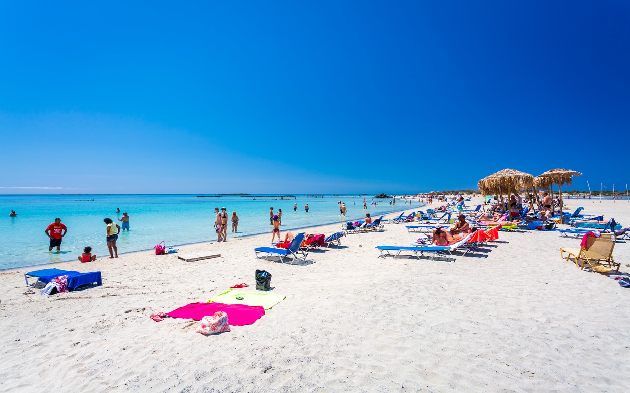 Elafonissi Beach, Chania region, Crete, Greek Islands, Greece, Europe,Image: 385059075, License: Rights-managed, Restrictions: , Model Release: no, Credit line: Toms Auzins / robertharding / Profimedia
