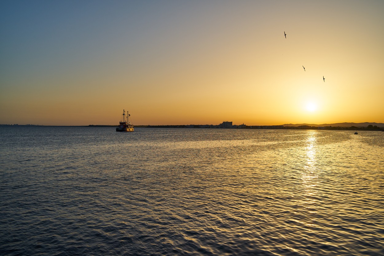 Beautiful sunset over the bay of Pomorie. Black Sea. Bulgaria.,Image: 529030883, License: Royalty-free, Restrictions: , Model Release: no, Credit line: Sergey Kohl / Panthermedia / Profimedia