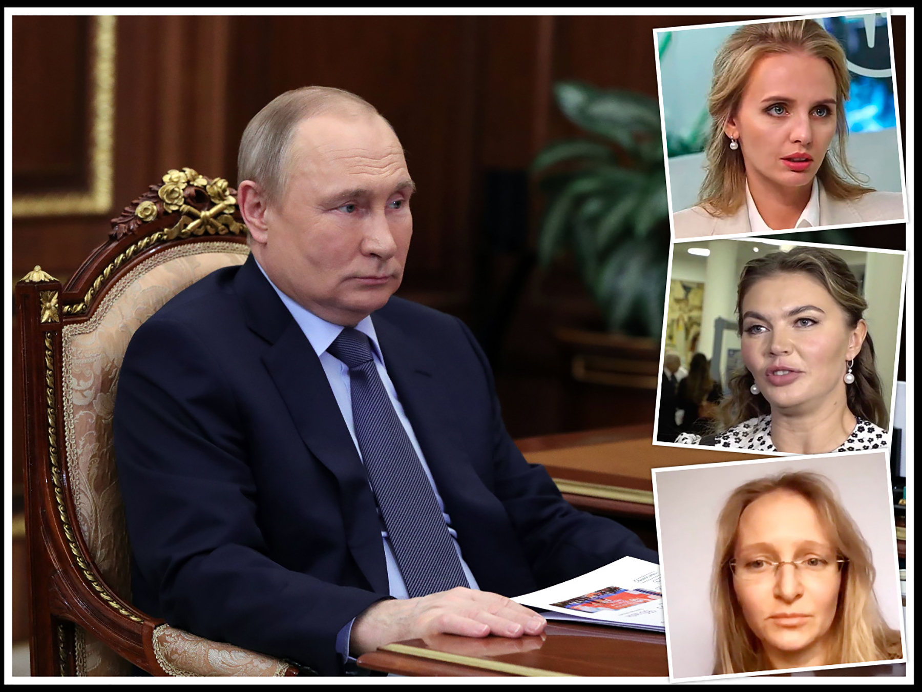 Vladimir Putin, njegove ćerke marija voroncova i katerina tihonova, kao i ljubavnica alina kabajeva