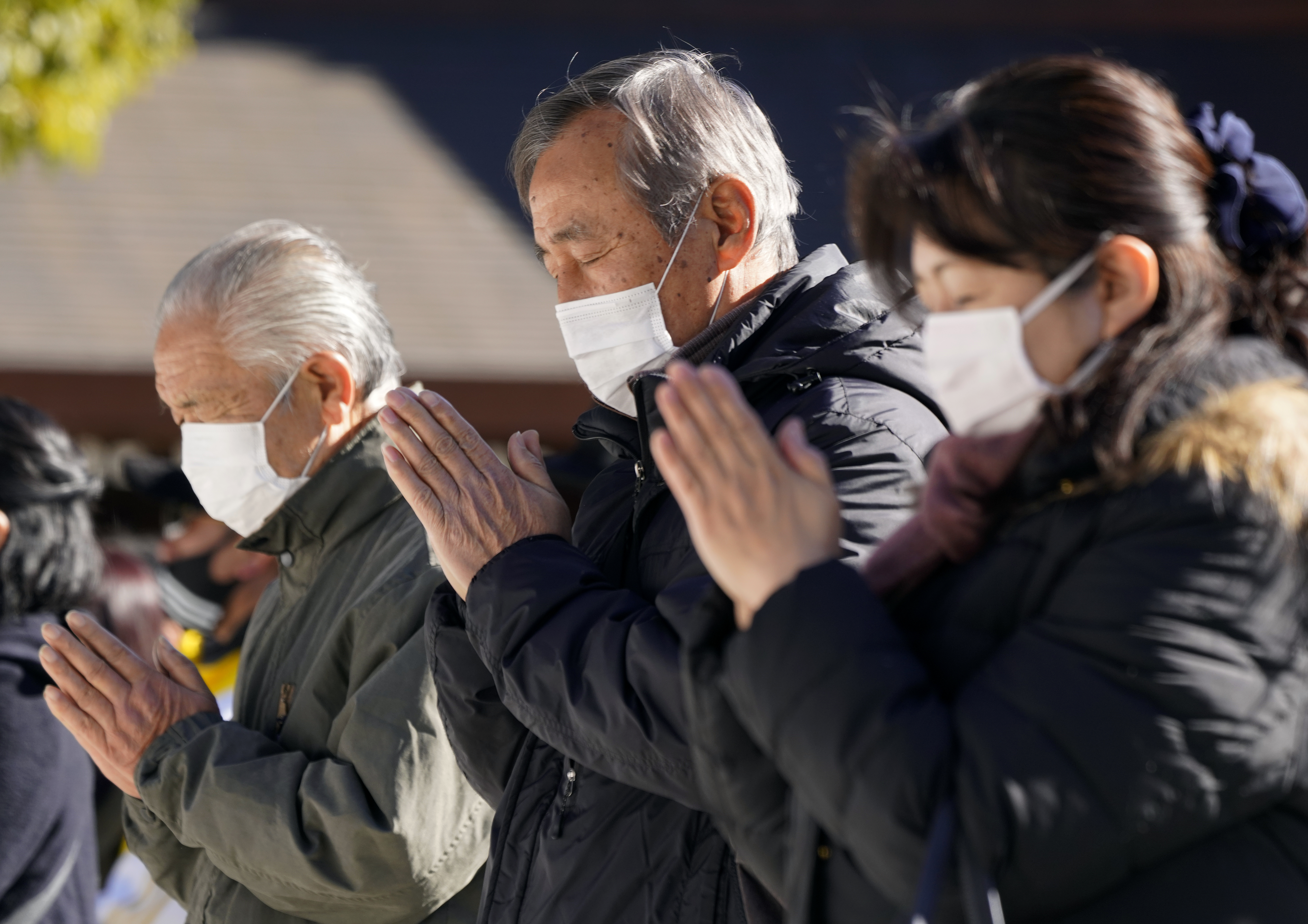 People make first shrine visit to Meiji Shrine for the New Year in Tokyo