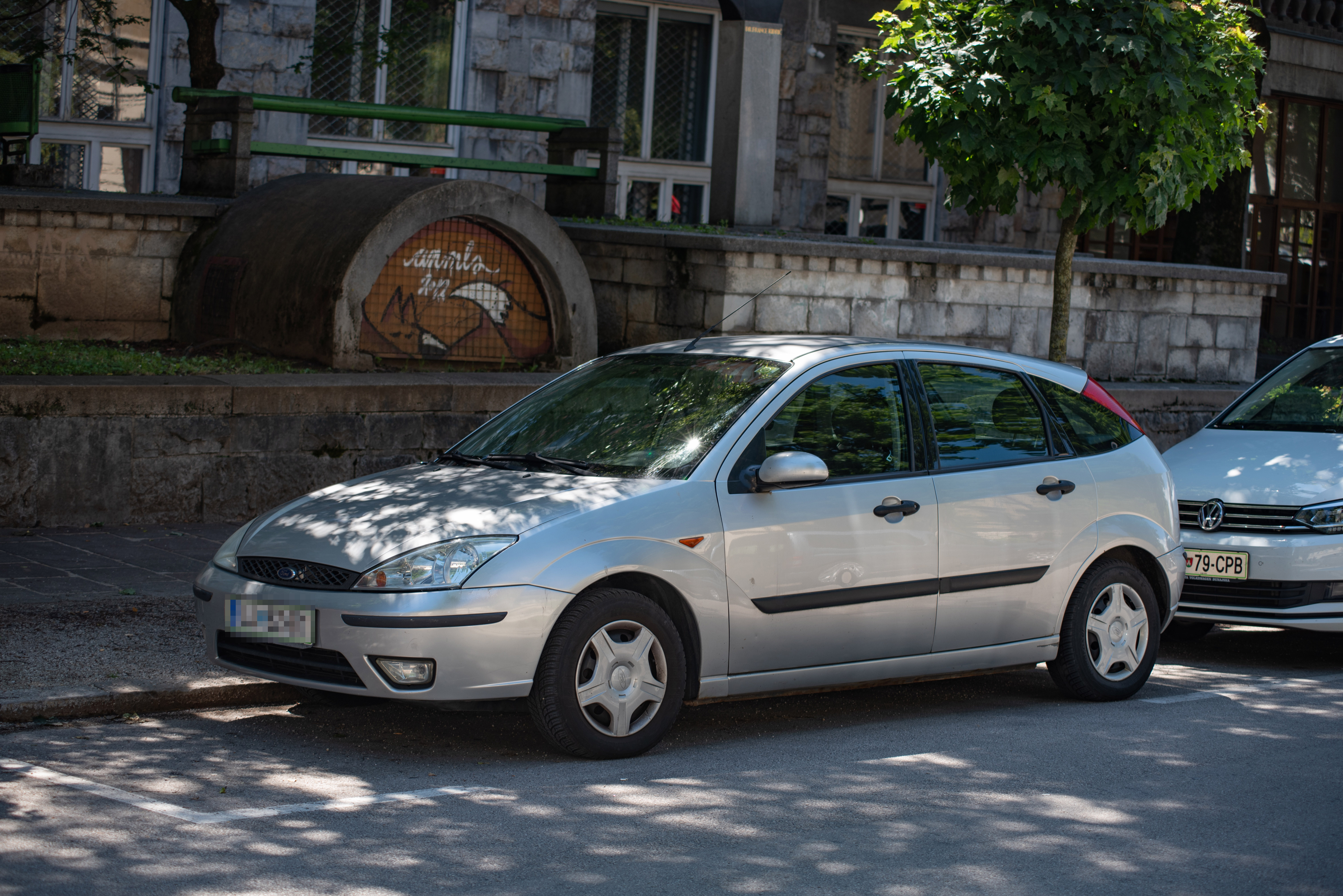 LJUBLJANA, SLOVENIA - JUNE 11, 2020:  Ford Focus Mk 1 popular compact car