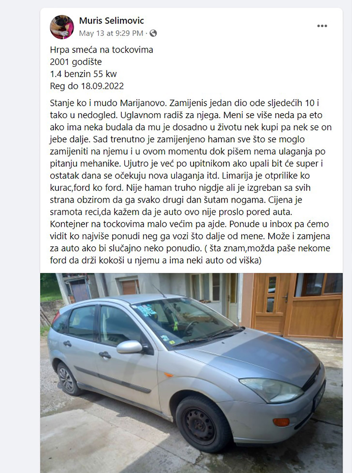 Ford focus oglas hrpa smeća