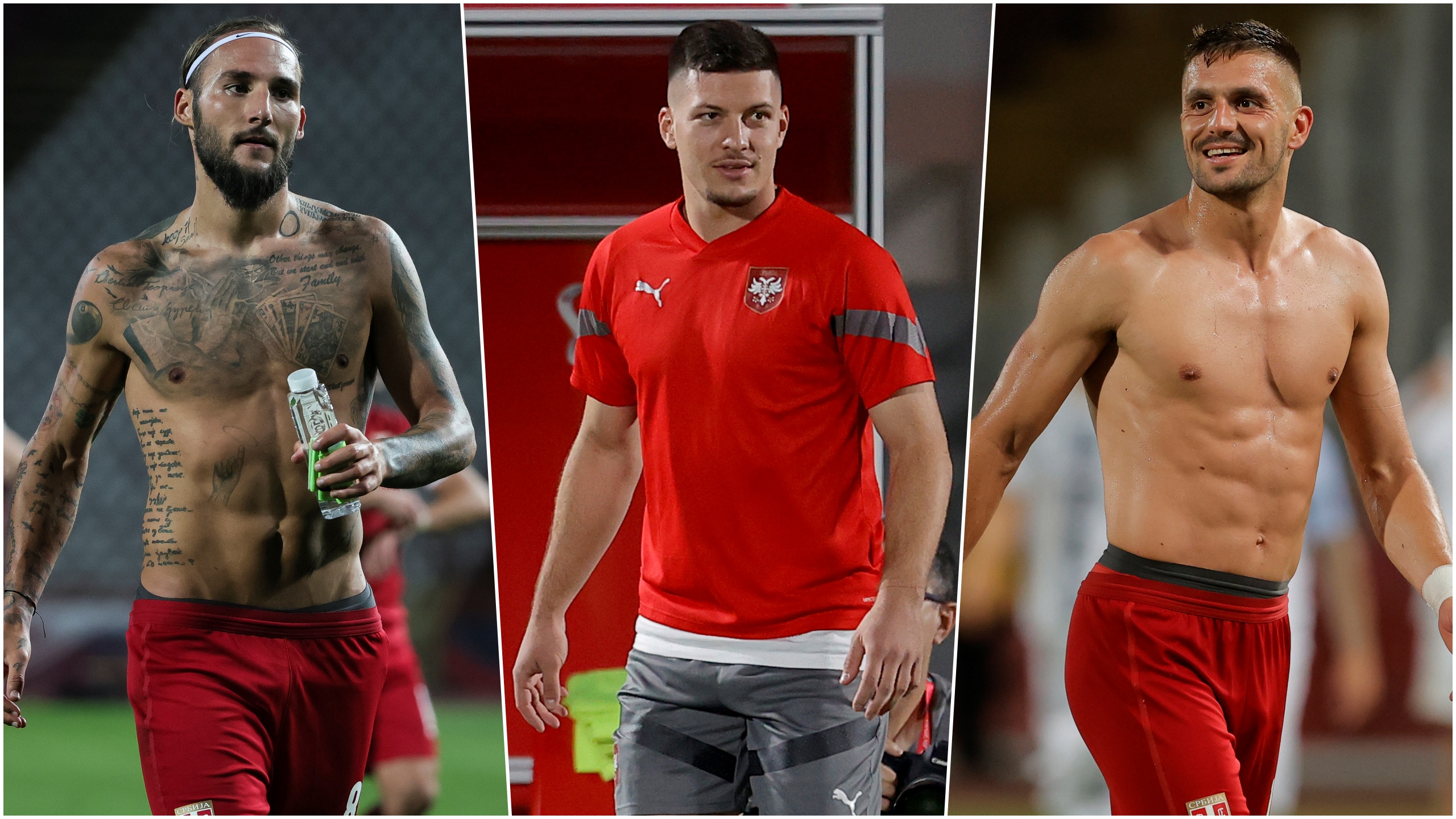 Nemanja Gudelj, Luka Jović, Dusan Tadić, kombo Foto: Srdjan StevanovicStarsportphoto ©/STARSPORT/Pedja Milosavljevic/STARSPORT