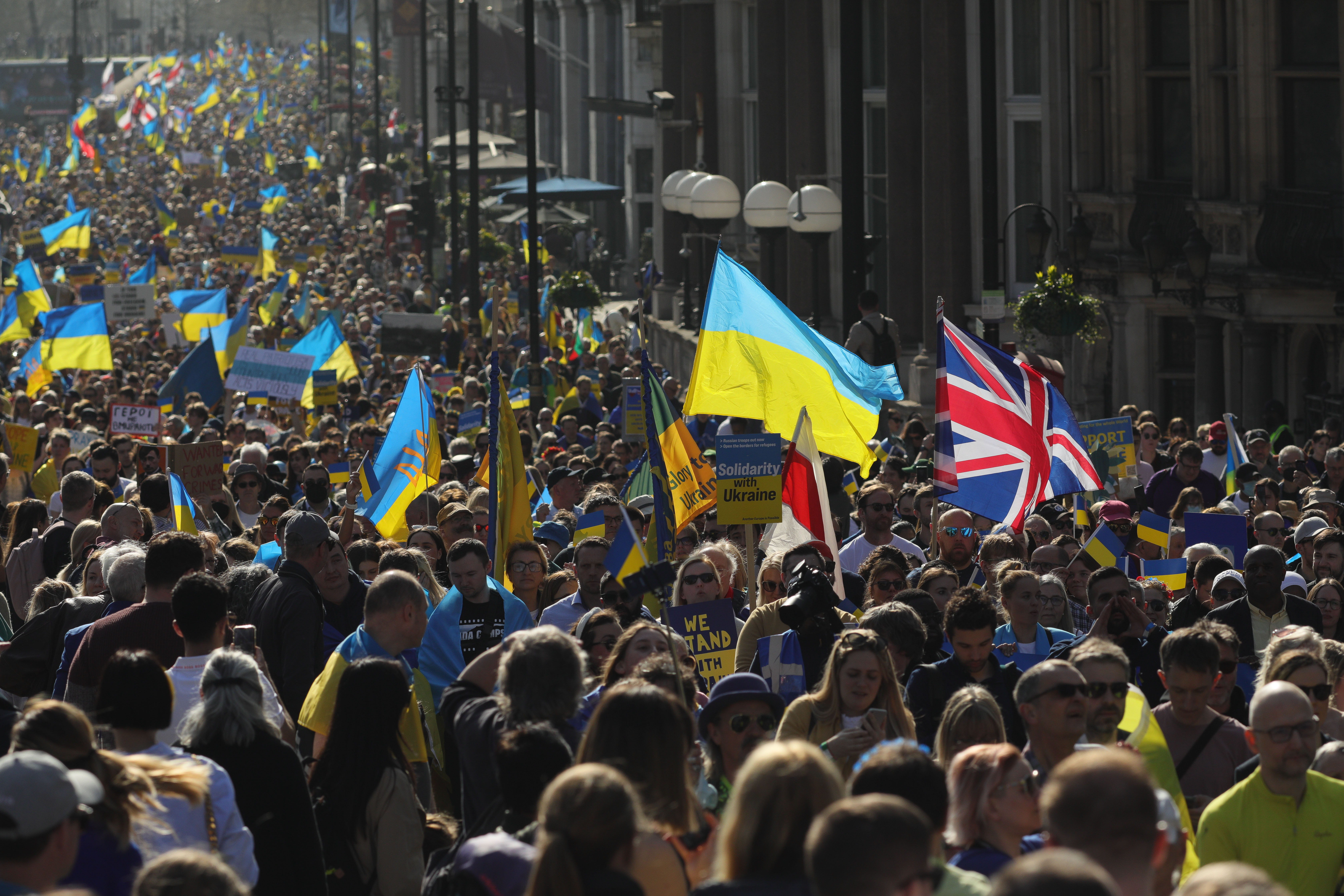 London Peace March and Vigil for Ukraine