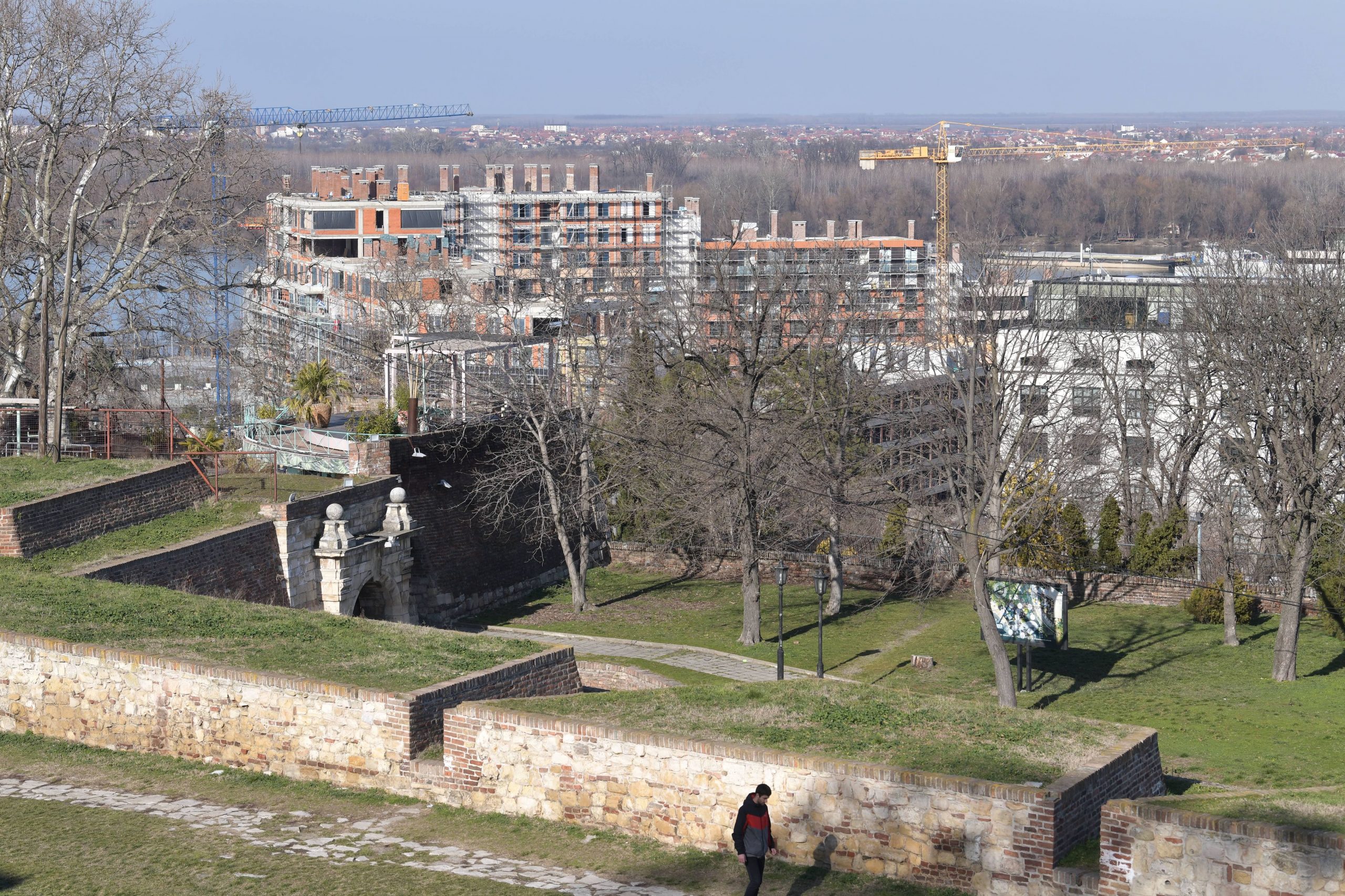 Beograd 11.02.2022. Pogled s Kalemegdana, zgrada, gradilište, građevina, gradjevina, Kalemegdan K distrikt k district Foto: Goran Srdanov/Nova.rs