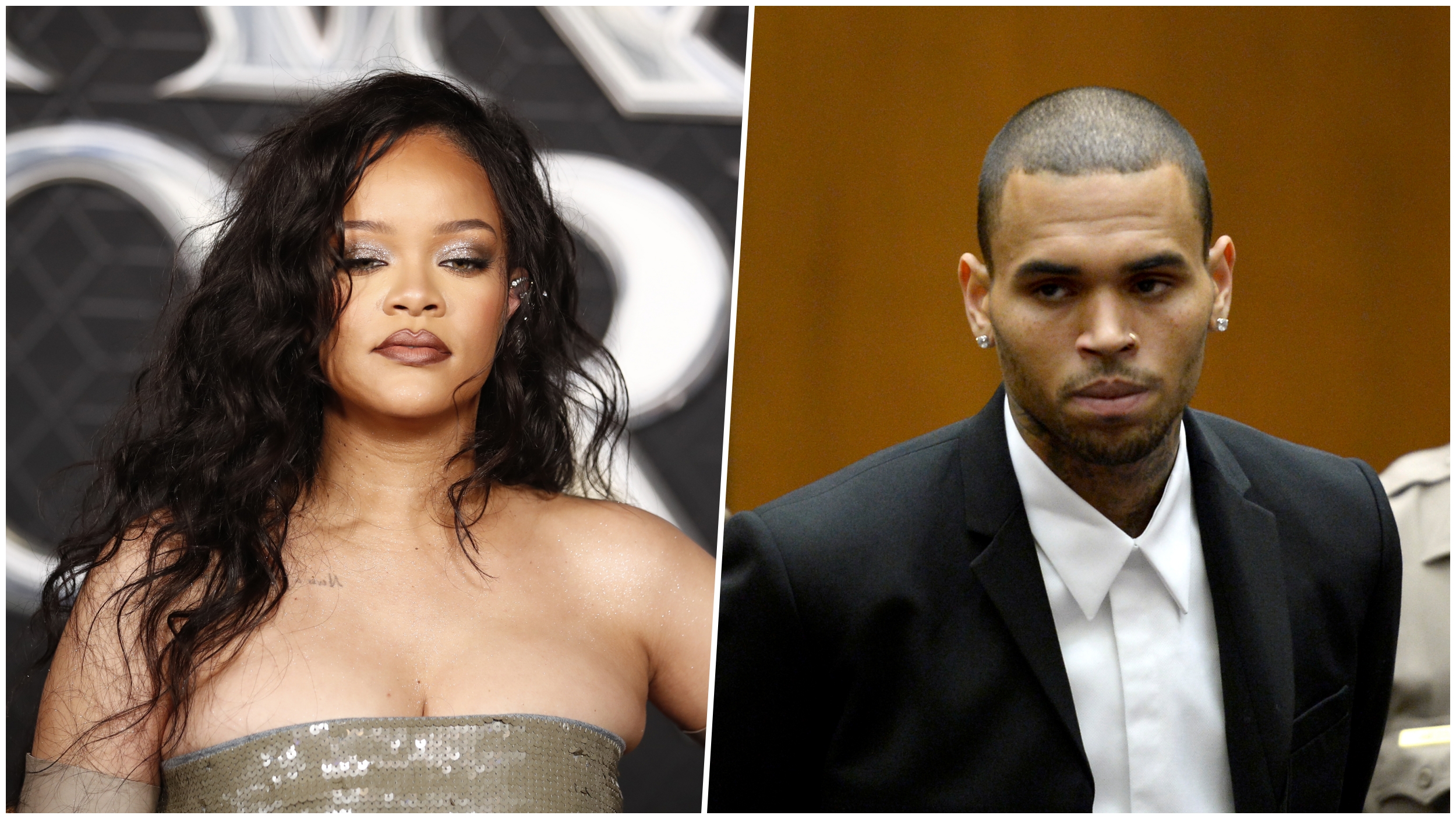 Chris Brown
Barbadian singer Rihanna