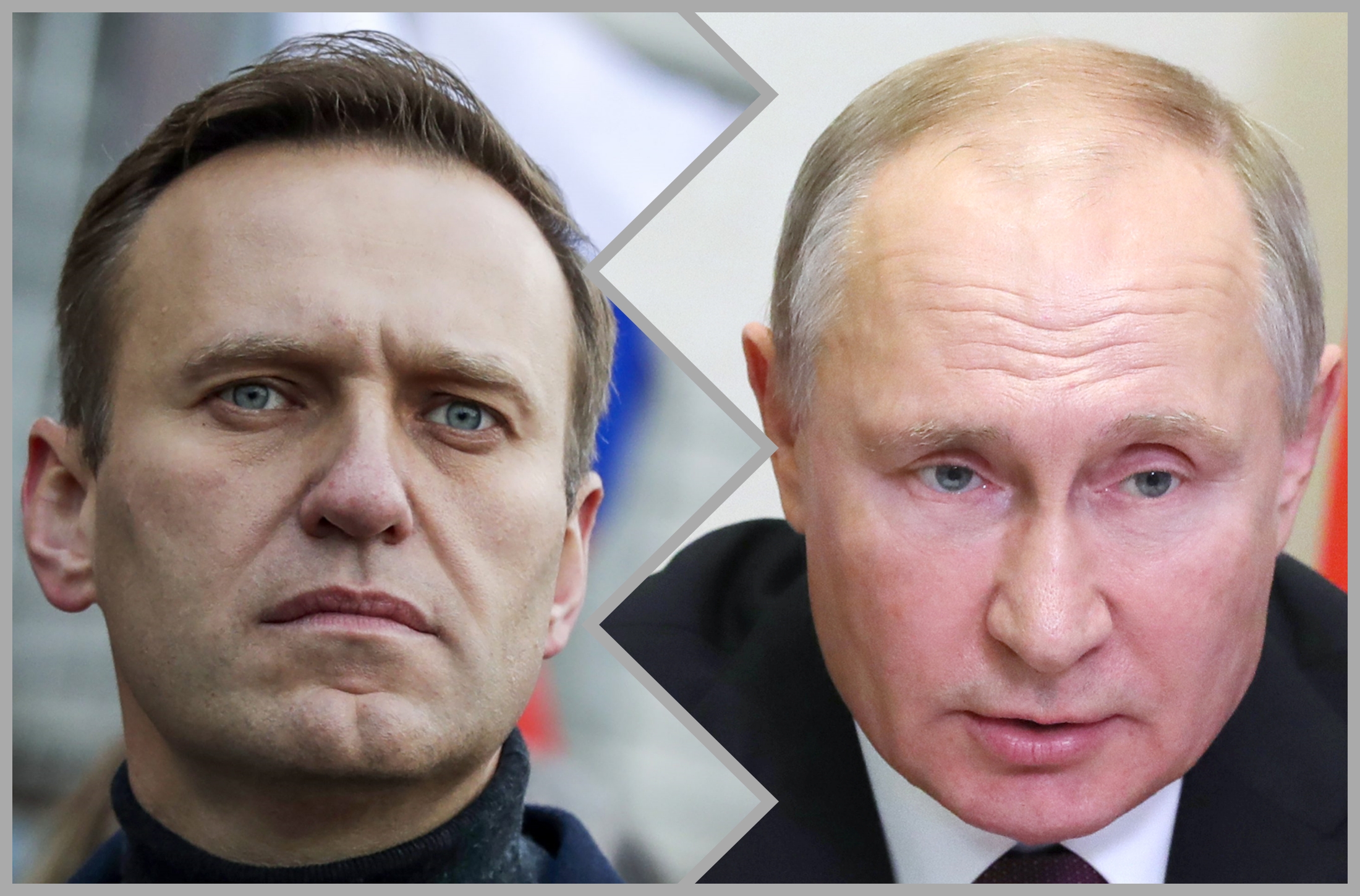 collage putin navalni