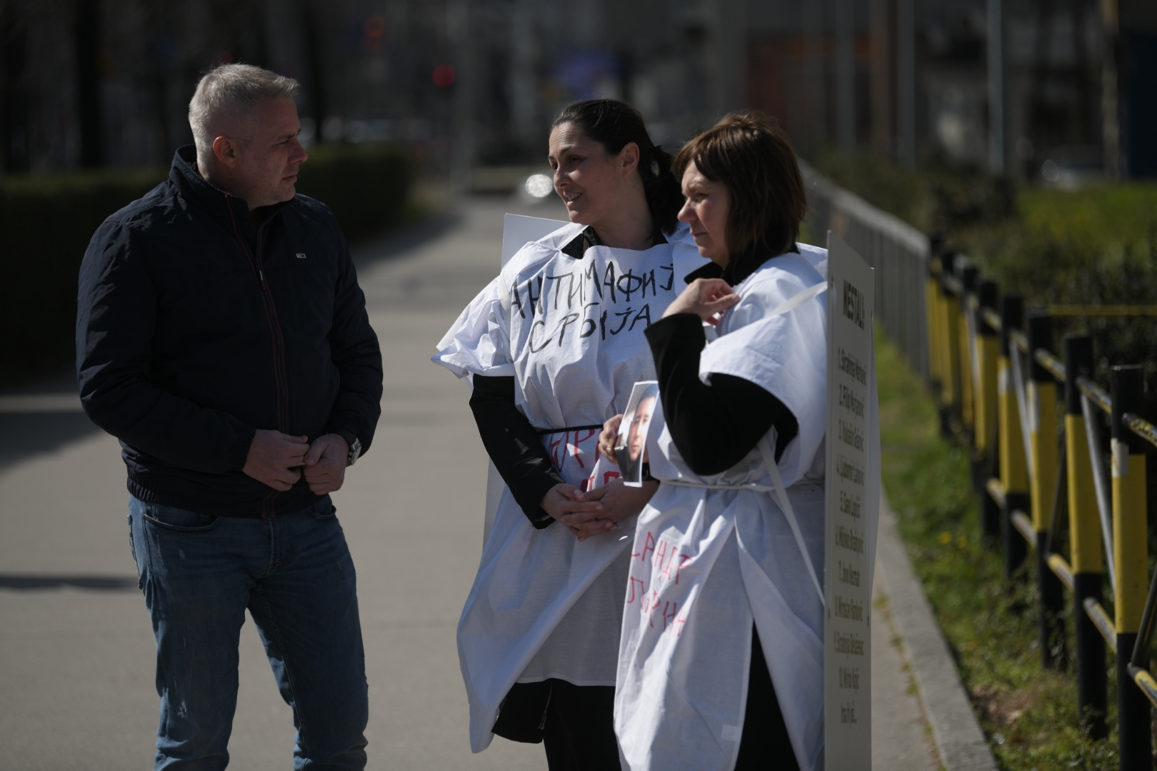 Beograd 20.03.2022. Protest ispred policijske stanice 29. novembar, nestali, majke žrtava, žrtve Veljka Belivuka Foto: Dragan Mujan/Nova.rs