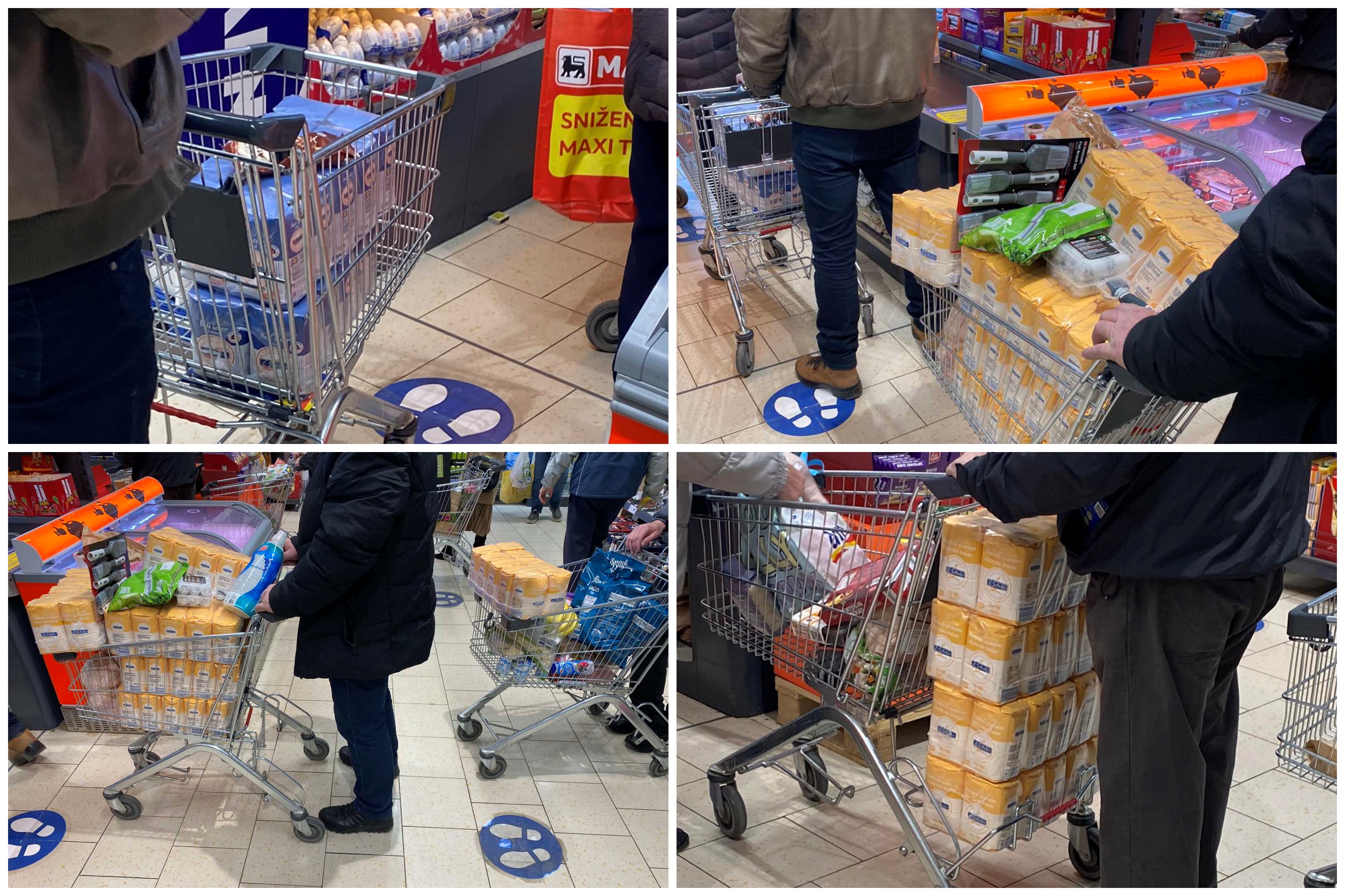 čačak nabavka namirnica prodavnice puna kolica šećera i brašna Foto:Ljubica Sokić/Nova.rs