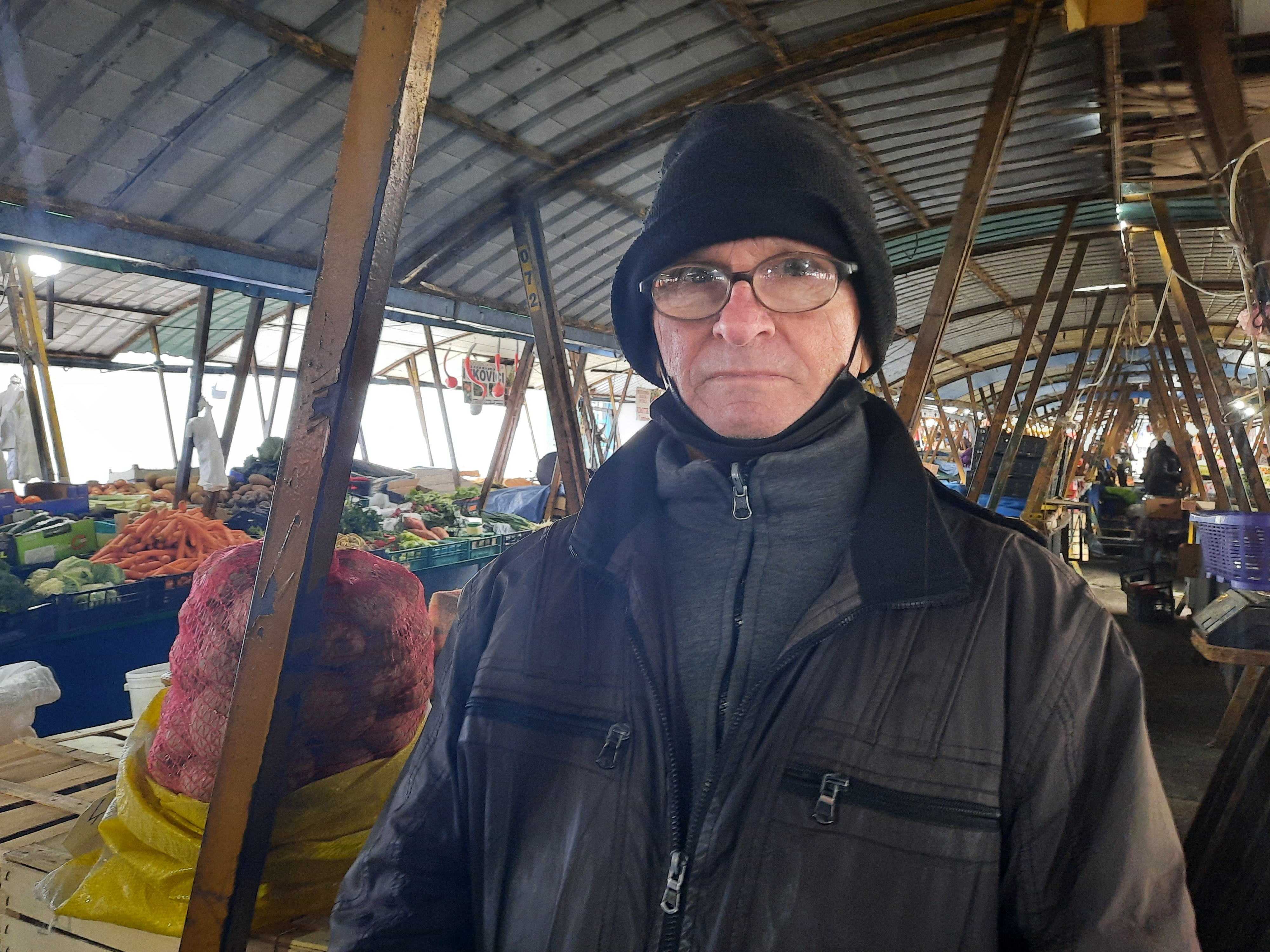 Đoko Sekulić, poljoprivrednik iz Volujca, Volujac, pijaca Foto: Slavica Panić/Nova.rs