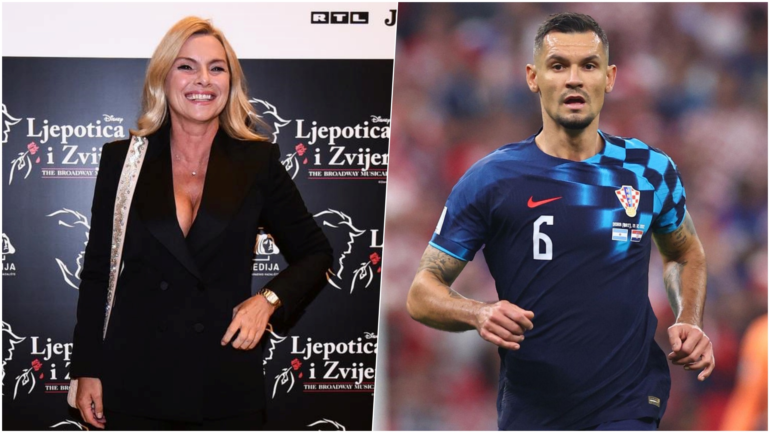 Vlatka Pokos i Dejan Lovren, kombo Foto: Neva Zganec/PIXSELL/Sportimage / Alamy / Alamy / Profimedia