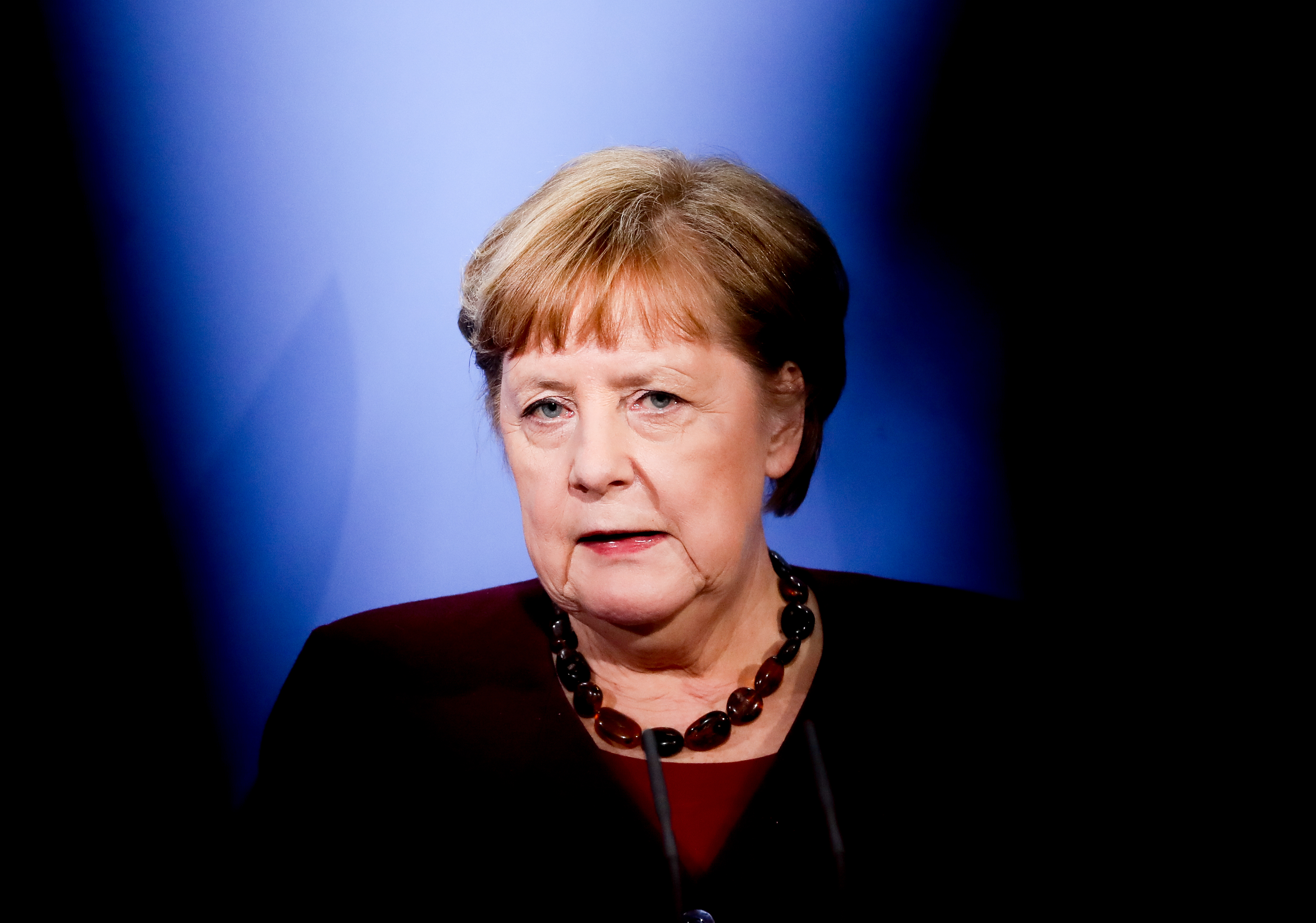 German Chancellor Angela Merkel press conference