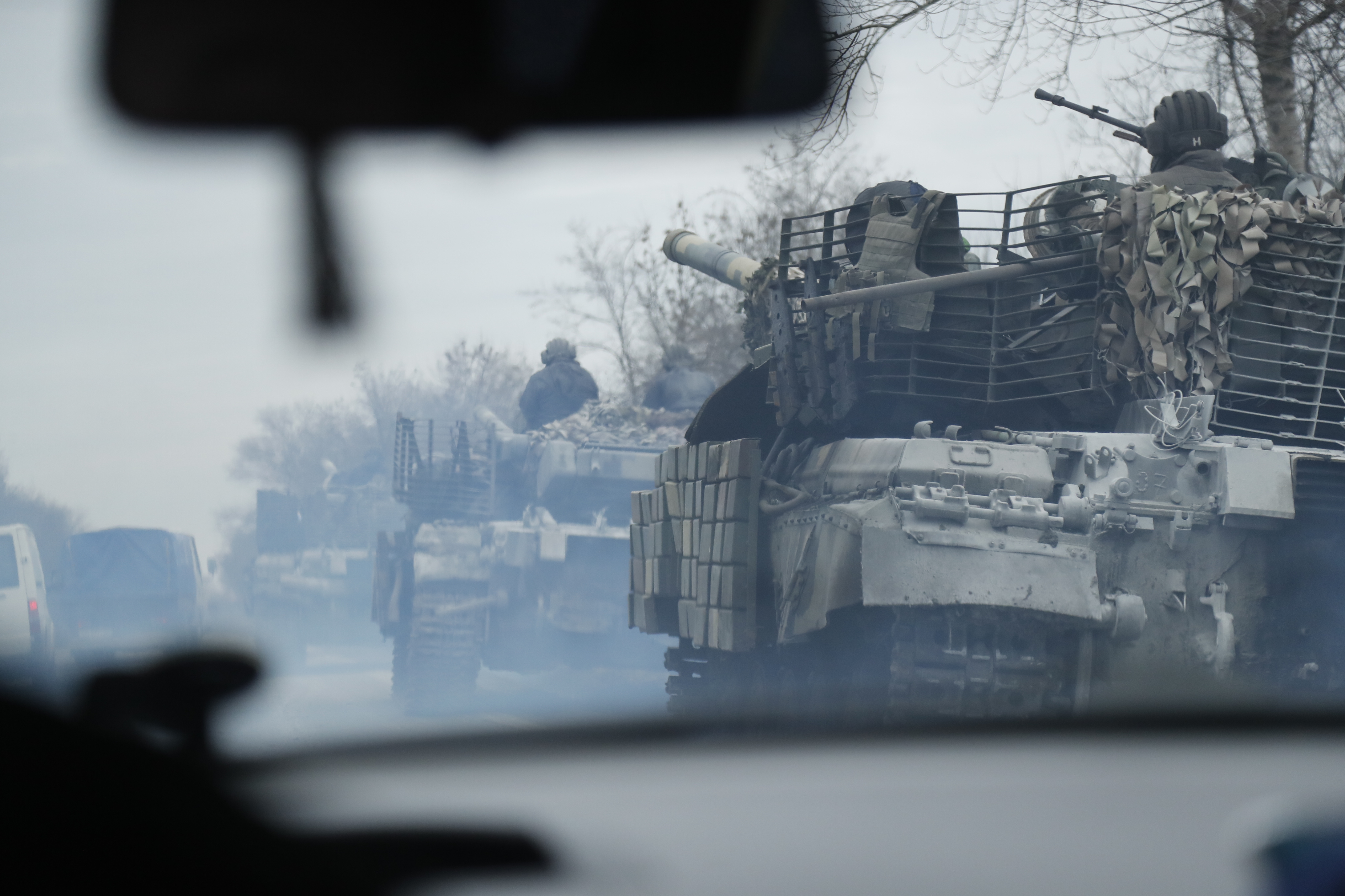 Ukrainian tanks near town of Severodonetsk