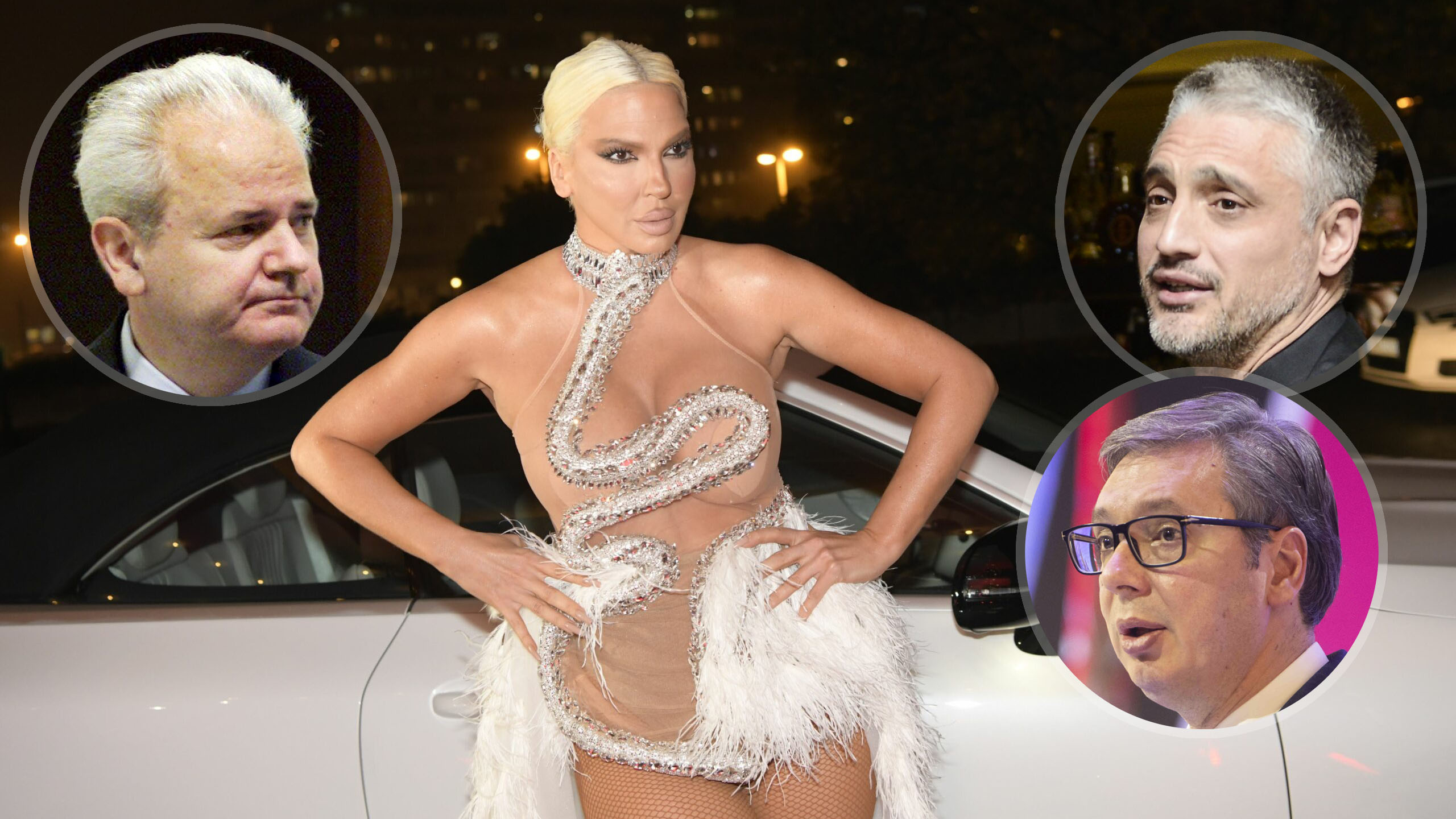 Jelena Karleuša, Slobodan Milošević, Čedomir Jovanović, Čeda Jovanović, Aleksandar Vučić, kombo Foto: Goran Srdanov/Dragan Mujan/Nova.rs/EPA PHOTO ANP FILES/REUTERS POOL/ANP FILES/Stefan TomasevicATAImages.