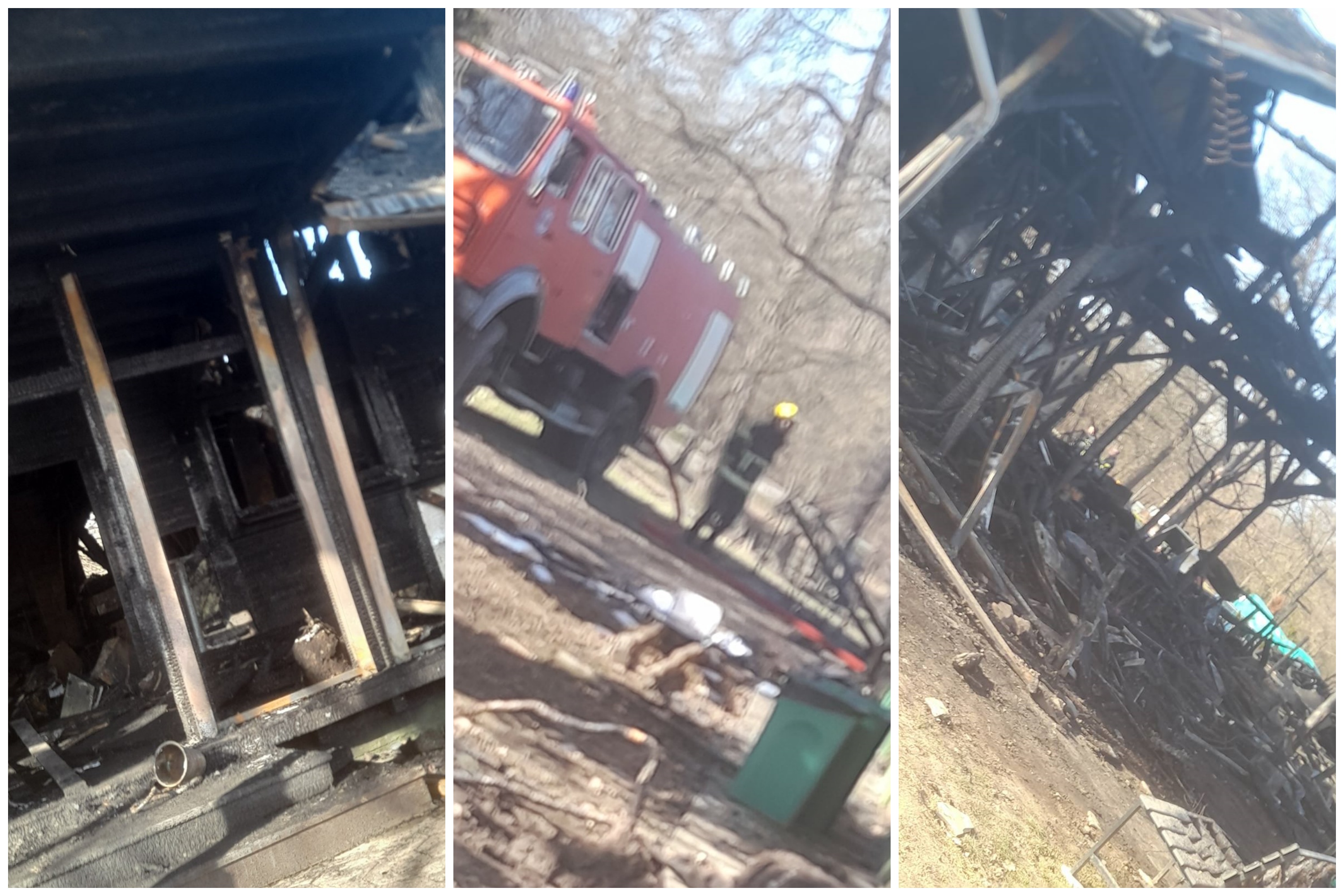 Restoran Osam plus, požar, zgarište, vatrogasci, kombo Foto: Una Jelovac/Nova.rs