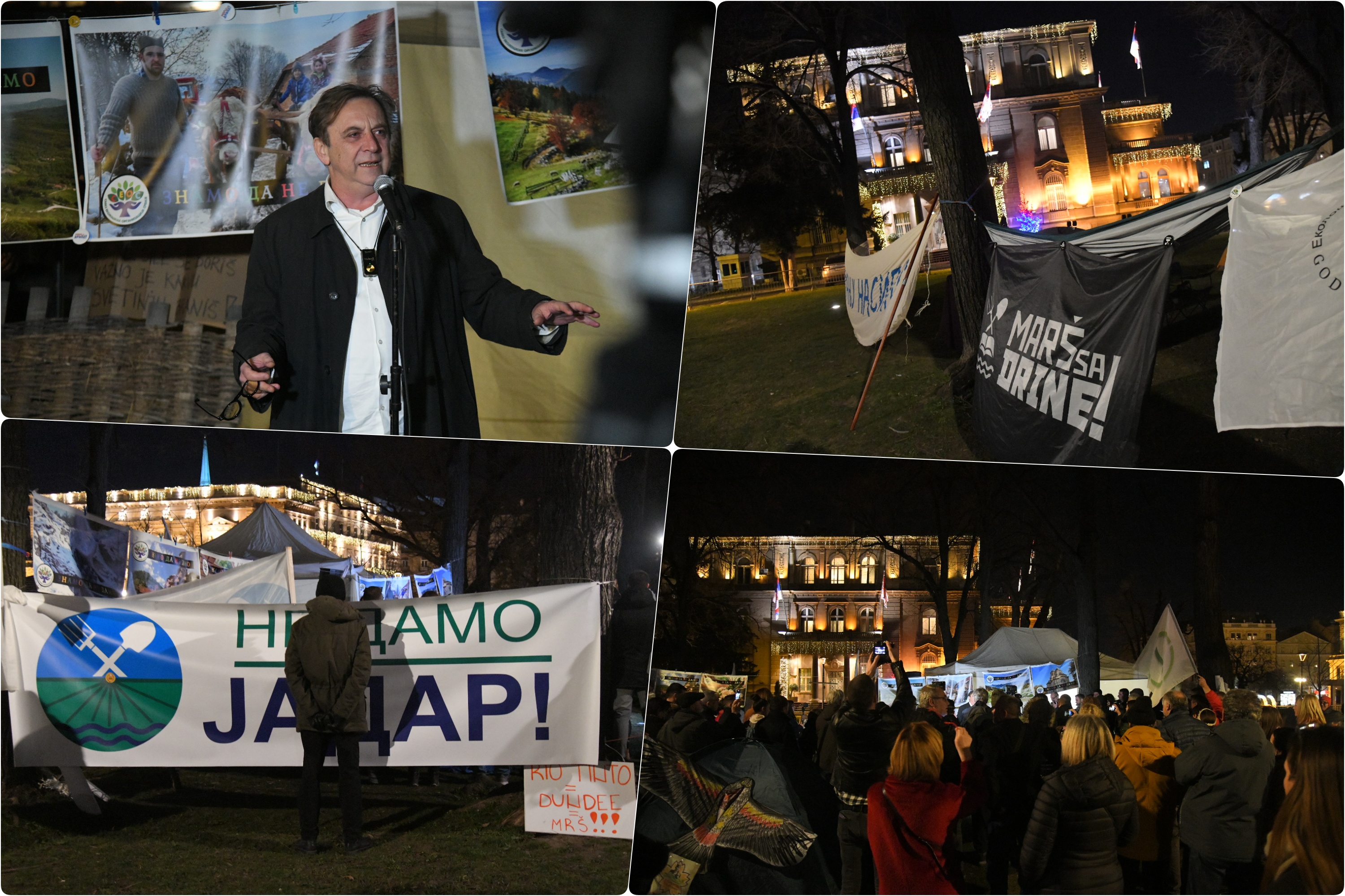 Beograd 11. februar 2022. Kampovanje ispred Predsednistva Srbije, ekoloske organizacije, ekoloski protest Foto:Nemanja Jovanović/Nova.rs