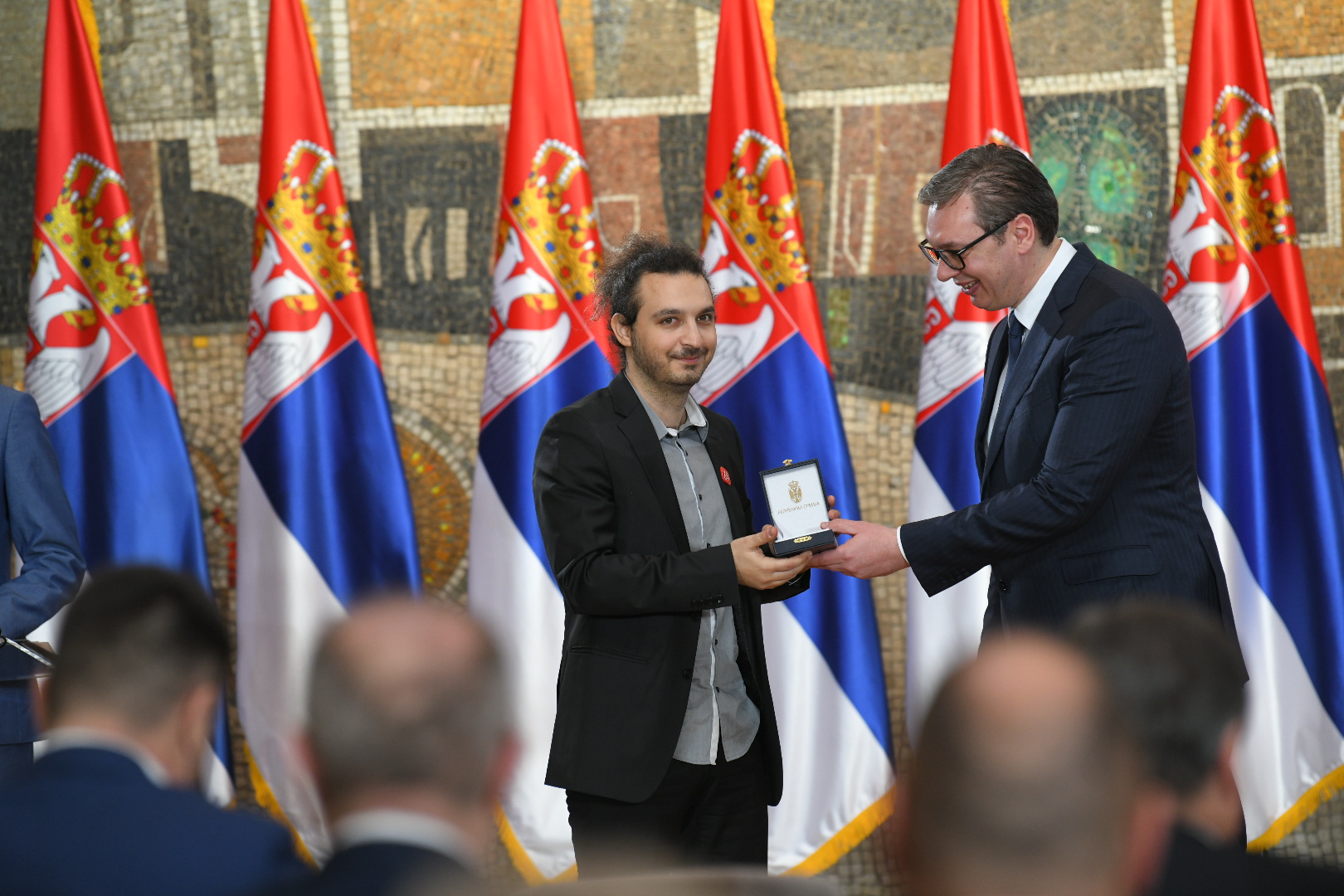 Beograd 15. februar 2022. Nebojsa Knezevic KST, Drzavni praznik Dan državnosti, Sretenje, dodela ordenja, Orden Republike Srbije,  odlikovanja, odlikovanje, orden, Palata Srbija Foto: Nemanja Jovanović/Nova.rs