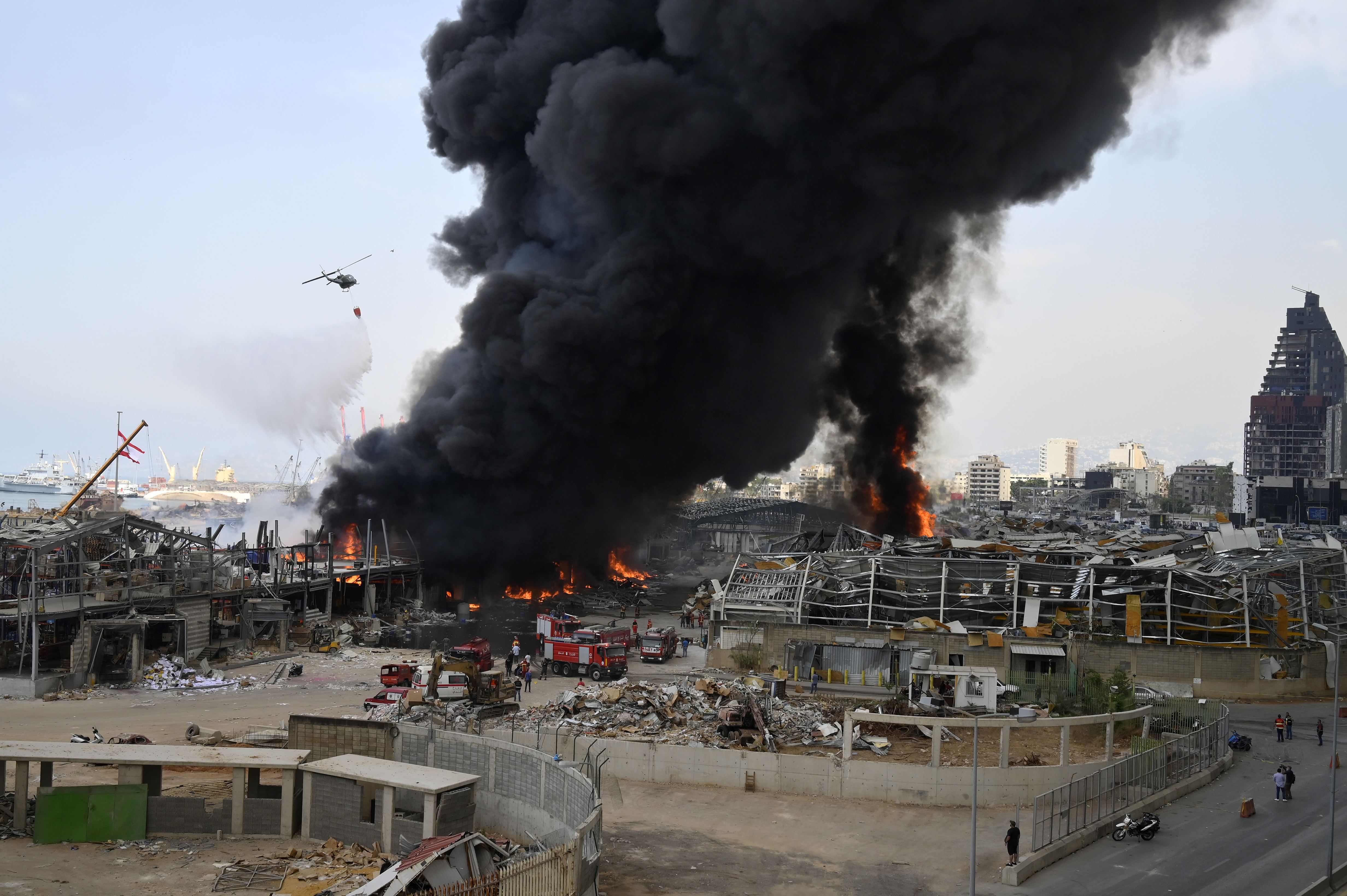 Fire in Beirut port