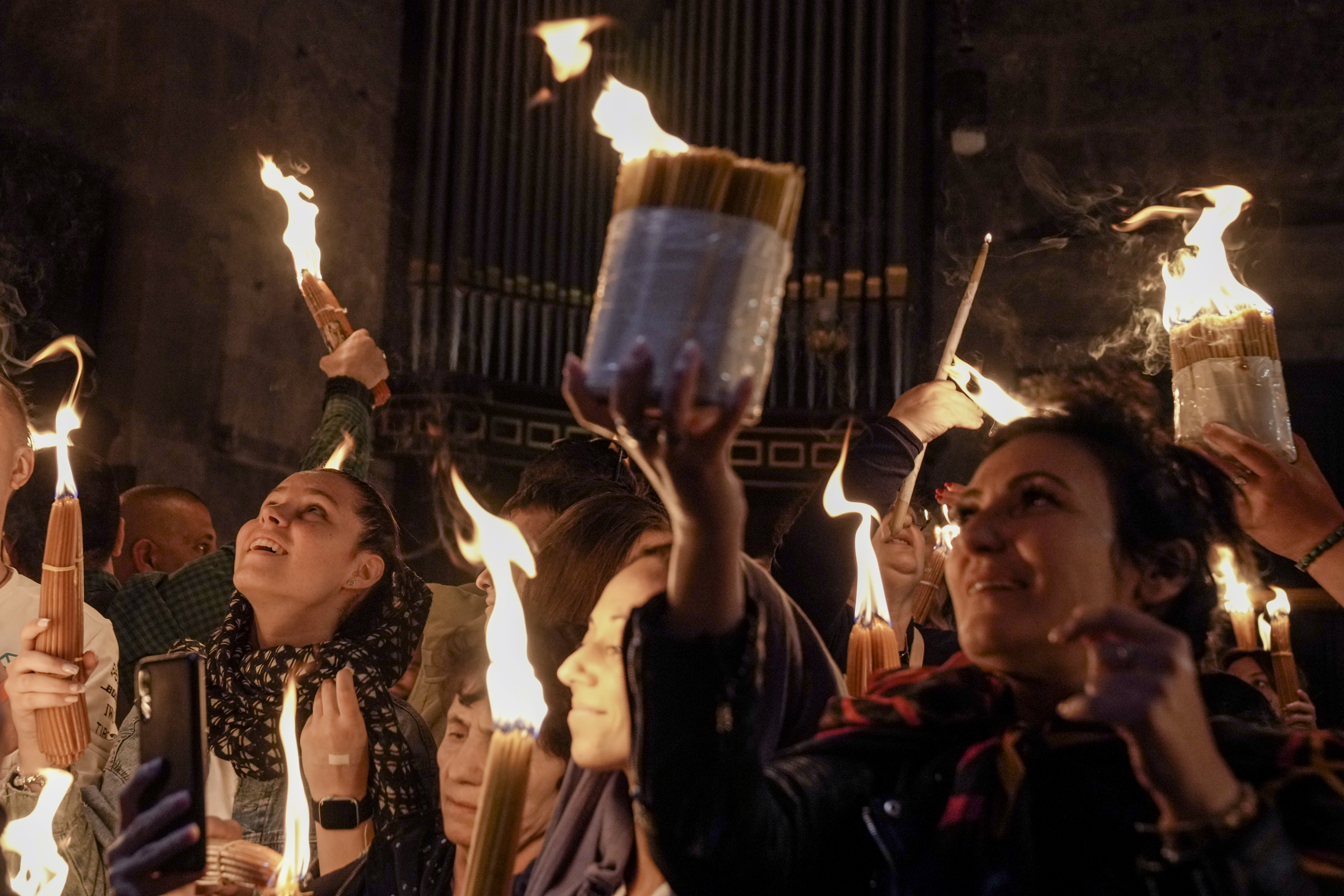 Israel Palestinians Holy Fire