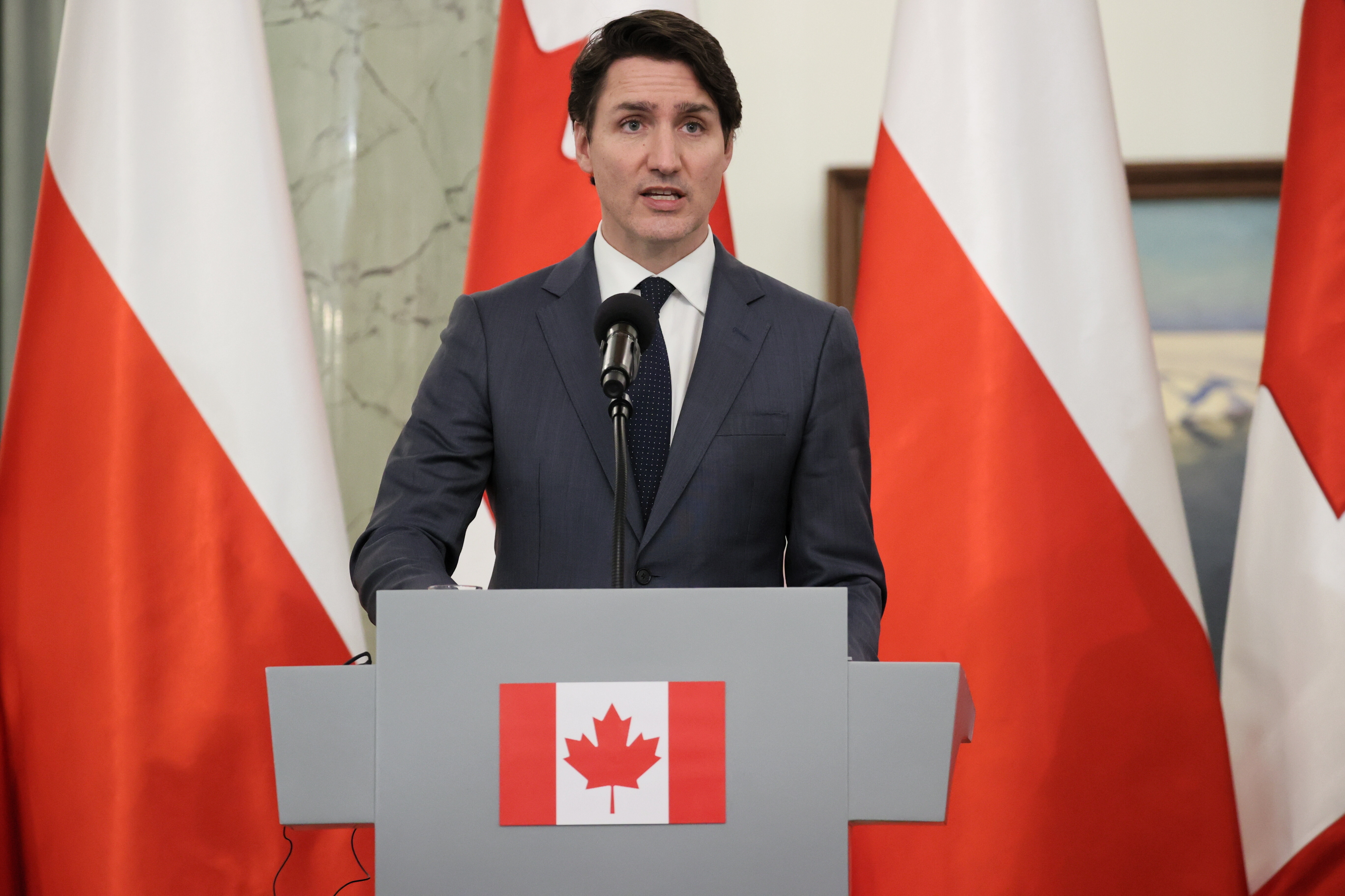 Canadian Prime Minister Justin Trudeau visits Poland