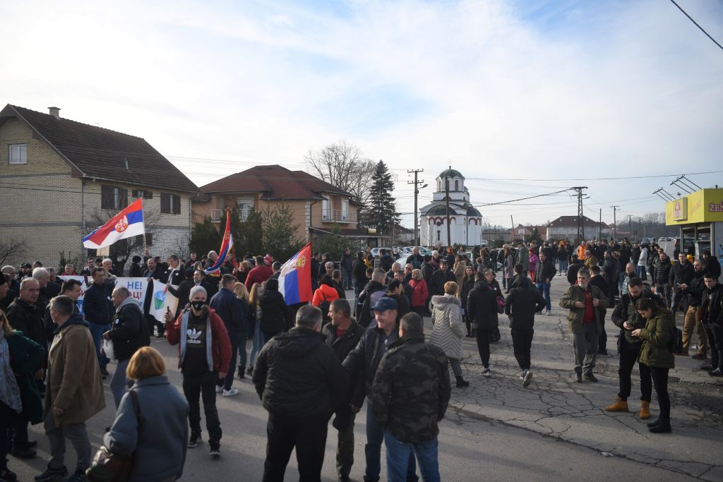 Gornje Nedeljice 02. januar 2022. Protest blokada Rio Tinto ekoloski protest Foto:Filip Krainčanić/Nova.rs