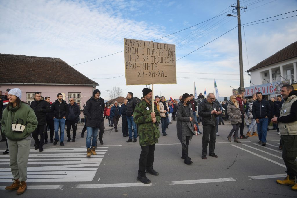 Gornje Nedeljice 02. januar 2022. Protest blokada Rio Tinto ekoloski protest Foto:Filip Krainčanić/Nova.rs