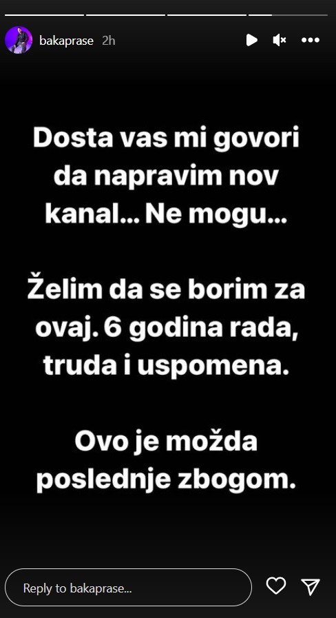 Baka Prase Foto: Instagram/bakaprase