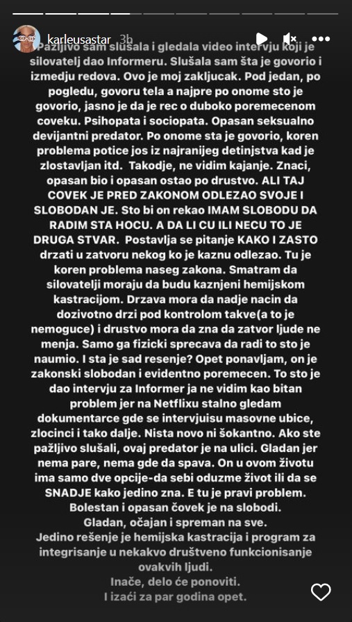 Jelena Karleuša, instagram, komentar Foto: Instagram/karleusastar
