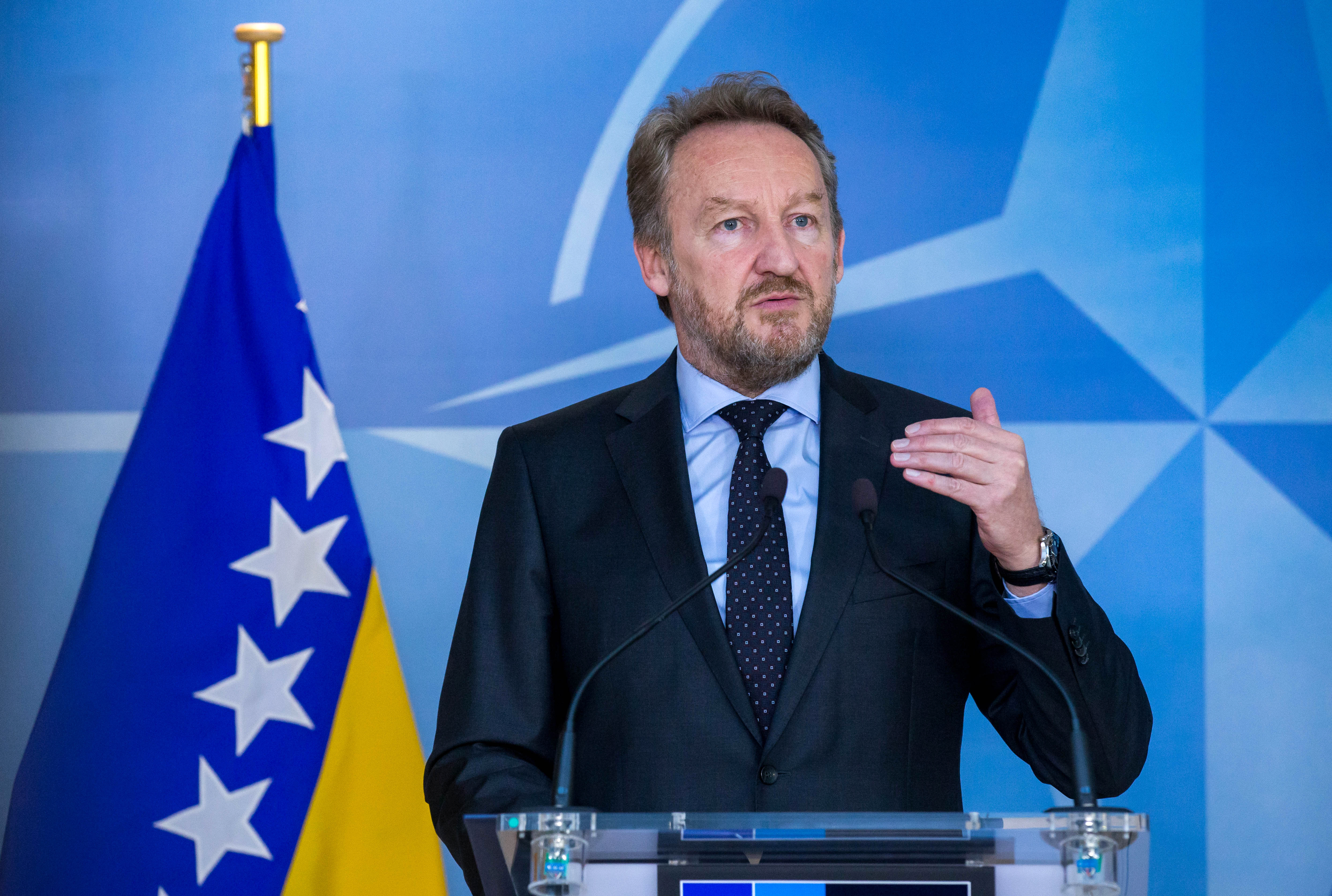 Bosnia and Herzegovina leader Izetbegovic in Brussels