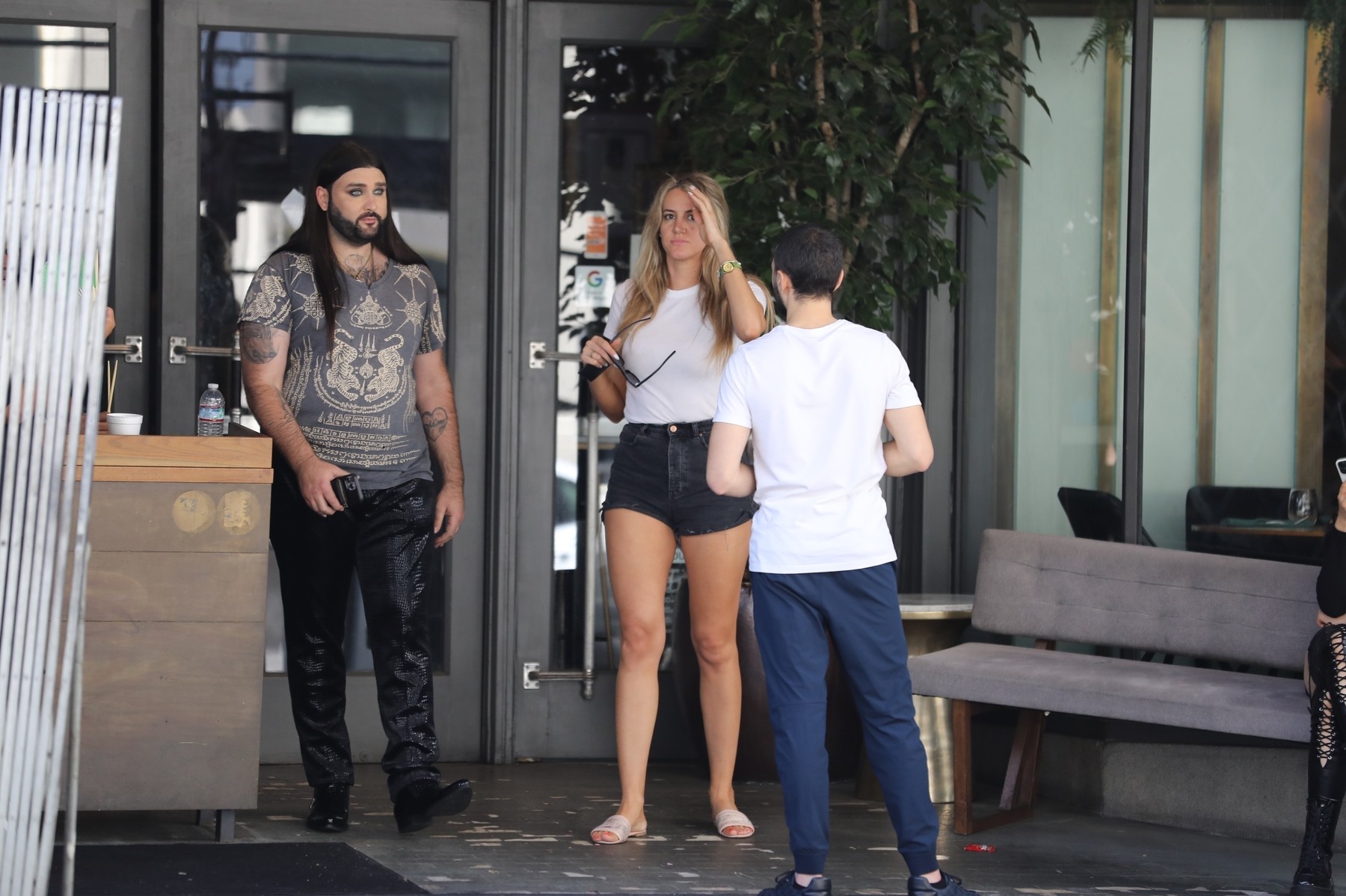 *EXCLUSIVE* Weston Cage films a video with his new girlfriend in Downtown Los Angeles