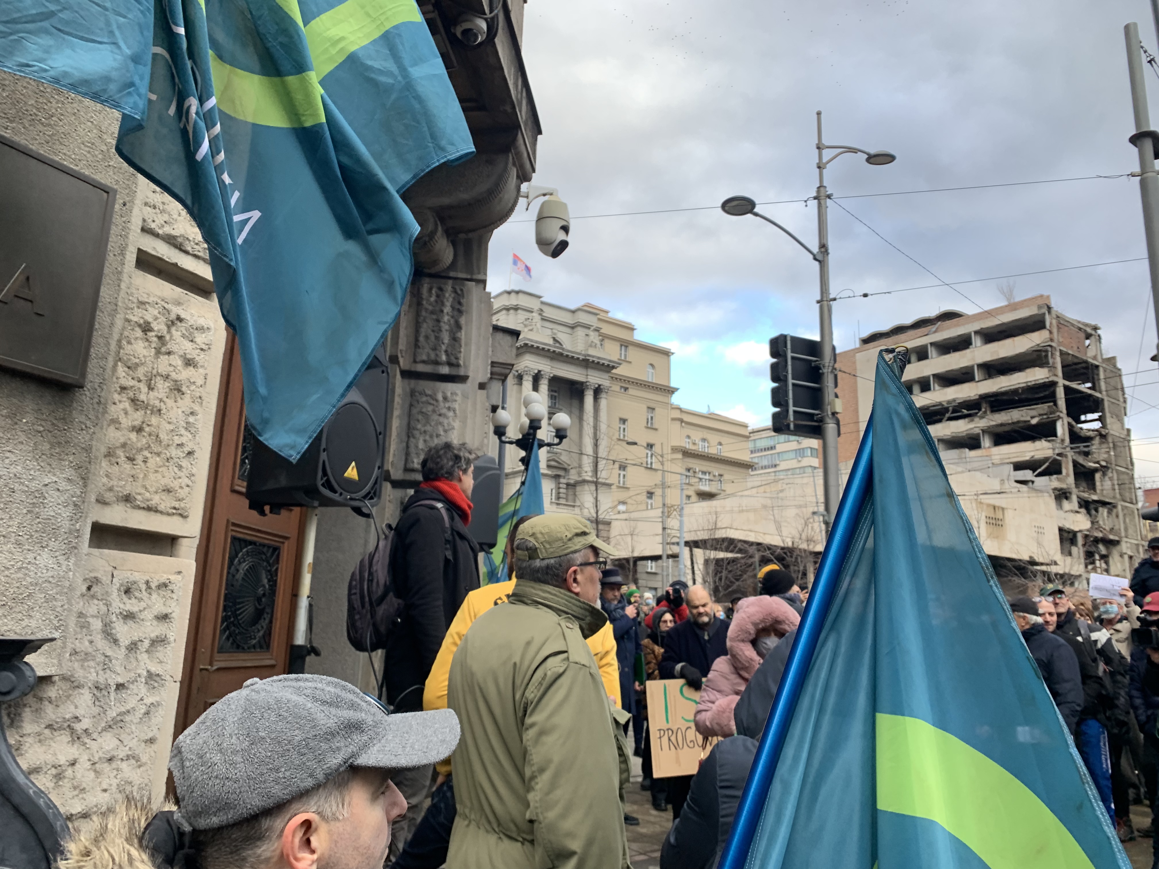 Beograd 18.12.2021. Protest ispred Vlade Srbije, ekološki ustanak, ekologija, protest protiv Rio Tinta, Rio Tinto Foto: Nova.rs
Fotografije poslao Miloš Lončar