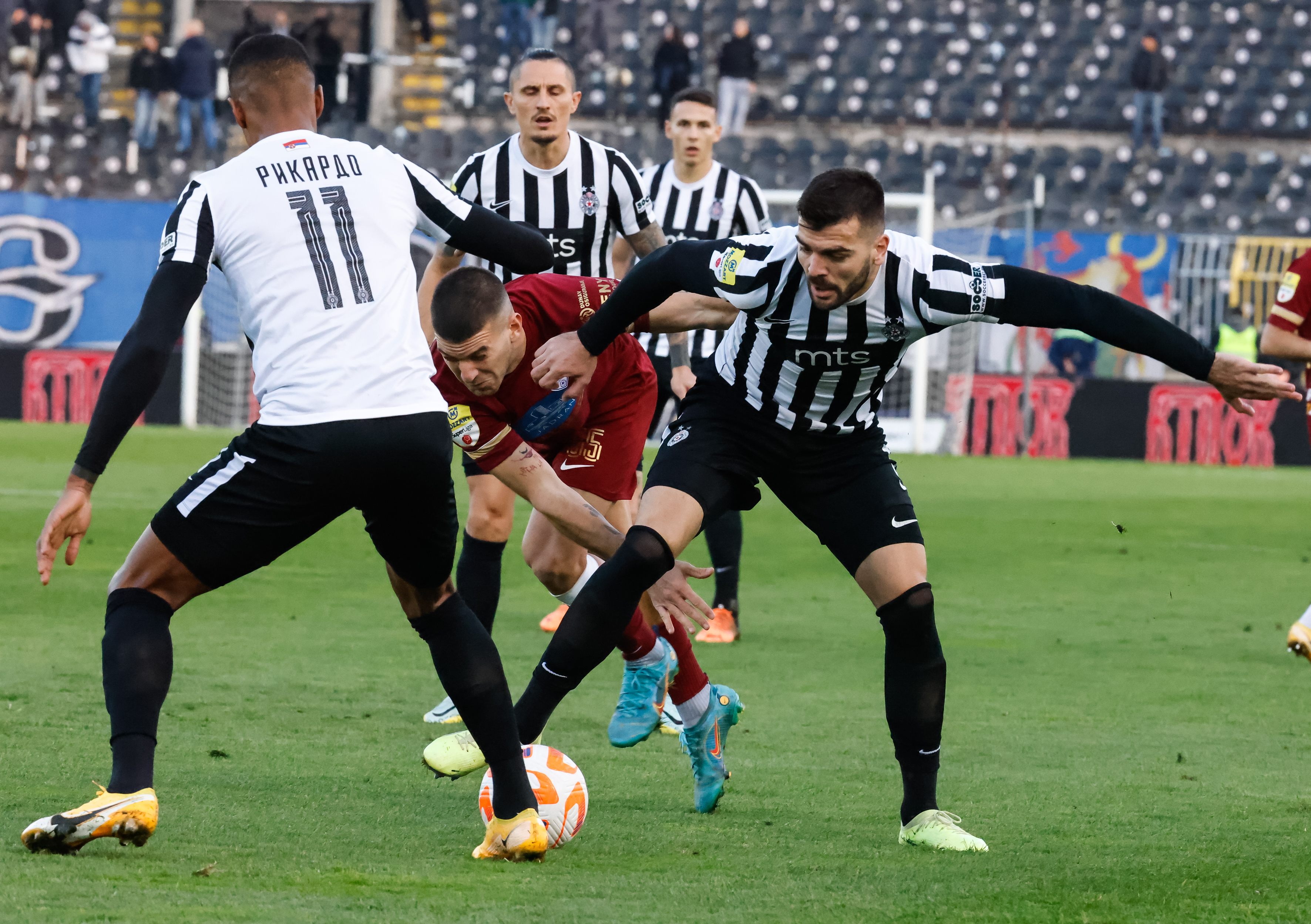 during the Partizan v Novi Pazar -  Mozzart Super Liga 2022/2023 match on stadium FK Partizan (JNA) on November 13, 2022 in Belgrade, Serbia. (Photo by Srdjan Stevanovic/Starsport.rs ©)