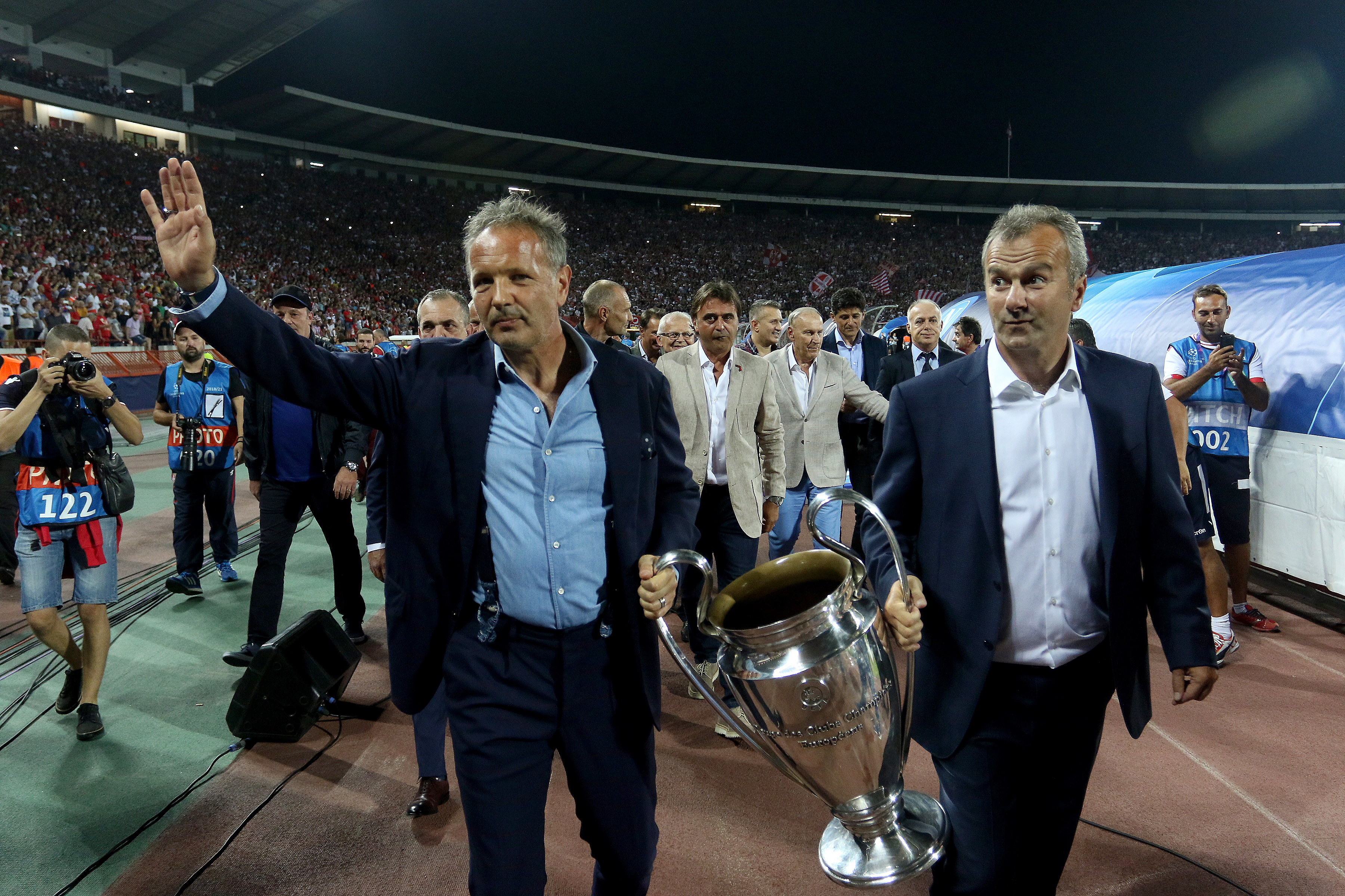 UEFA Championship League, first leg, between FK Crvena zvezda and SS Napoli (Italy).Prva utakmica UEFA Lige sampiona, na stadionu "Rajko Mitic" izmedju FK Crvena zvezda i FK Napoli (Italija).