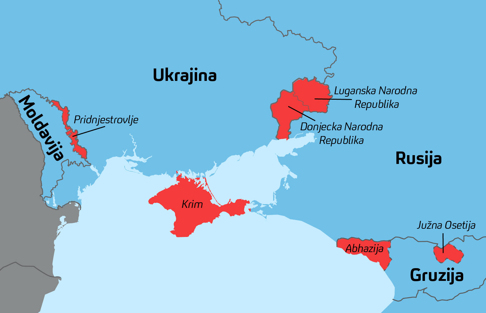 mape nepriznati regioni Rusija