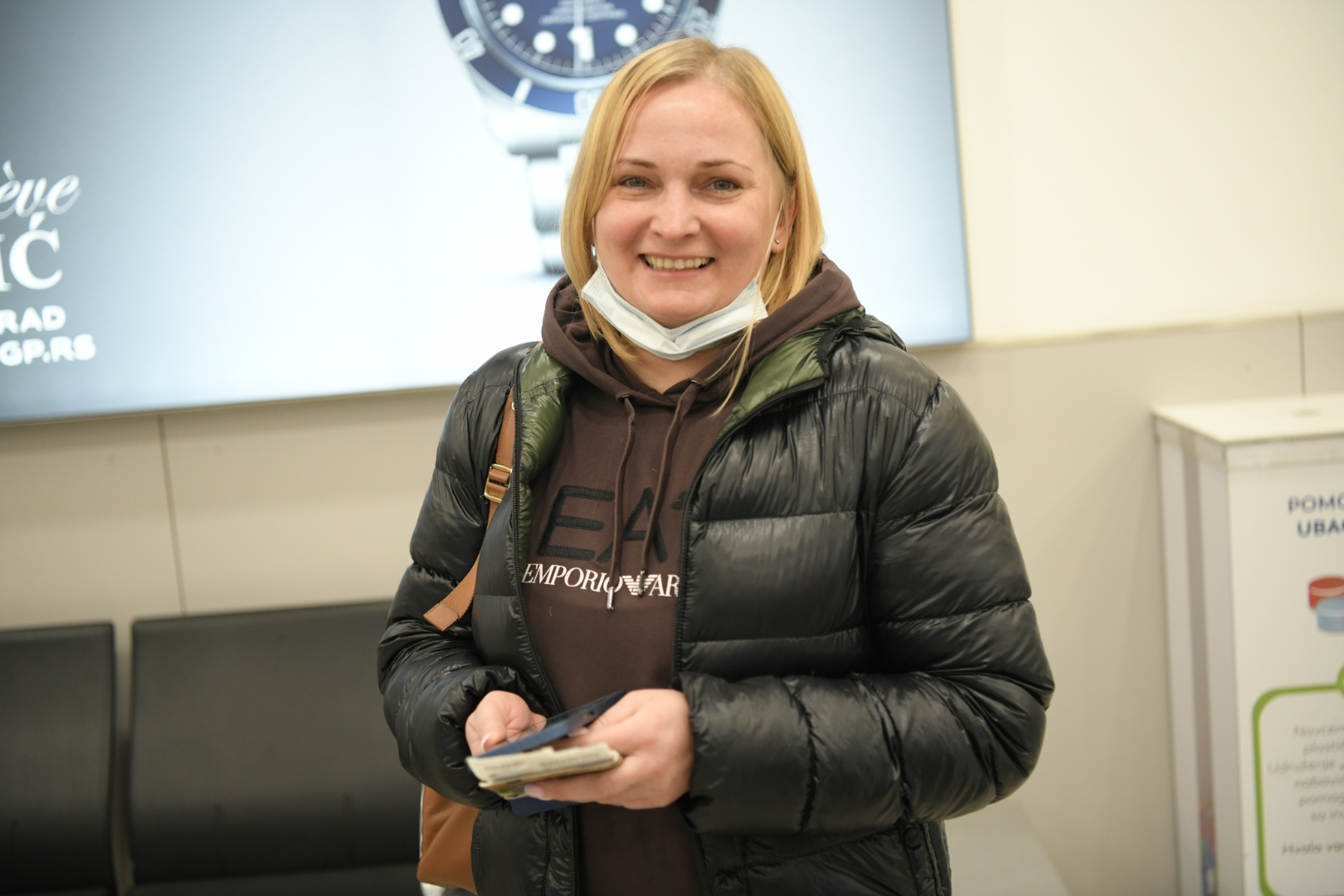 Beograd 01. mart 2022. Aerodrom Nikola Tesla let za Rusiju Moskvu putnici Foto:Dragan Mujan/Nova.rs