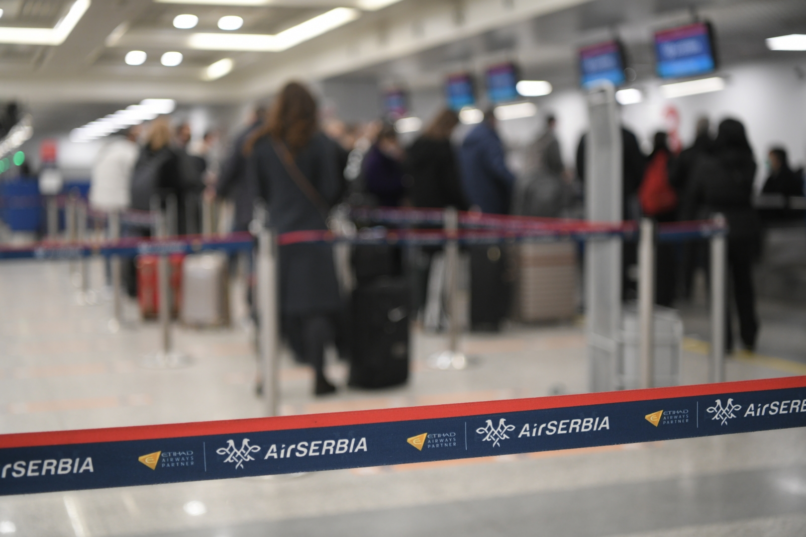 Beograd 01. mart 2022. Aerodrom Nikola Tesla let za Rusiju Moskvu putnici Foto:Dragan Mujan/Nova.rs