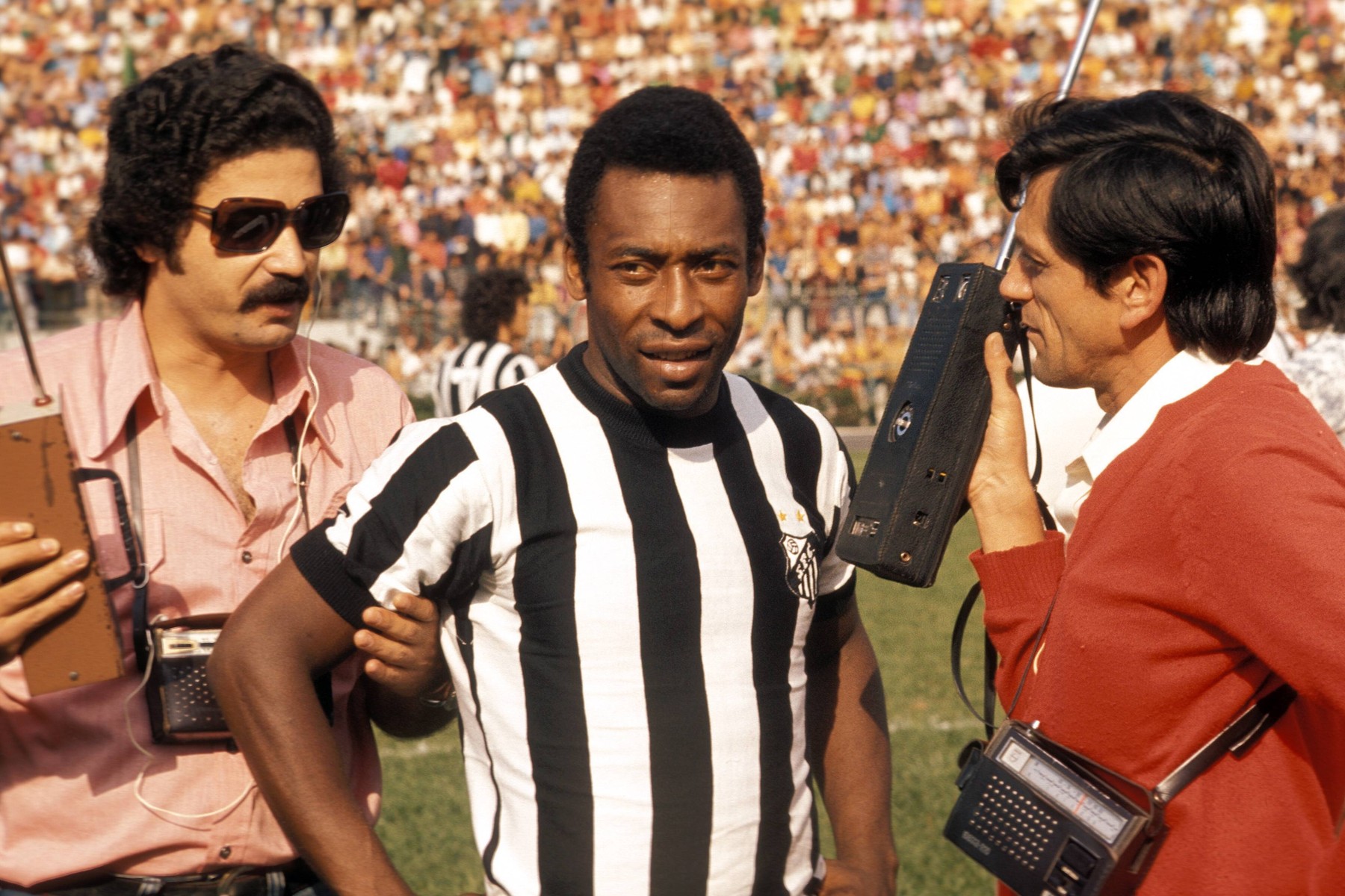 Pele (FC Santos) beim Interview