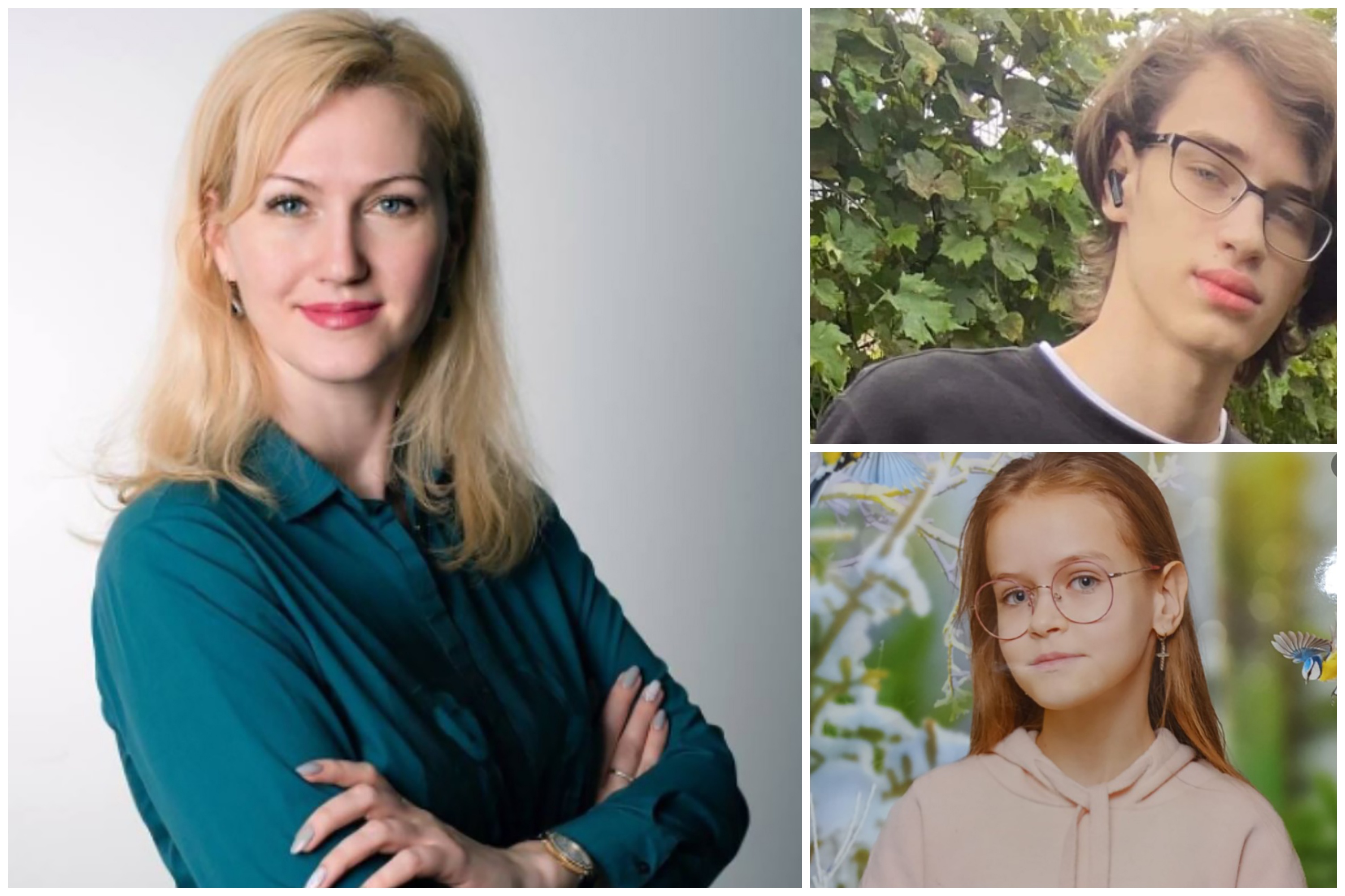 Irpin, porodica, poginula, nastradala porodica, majka i dvoje dece Tatyana, Alise i Nikita Perebeynos, kombo Foto: SE Ranking/Facebook