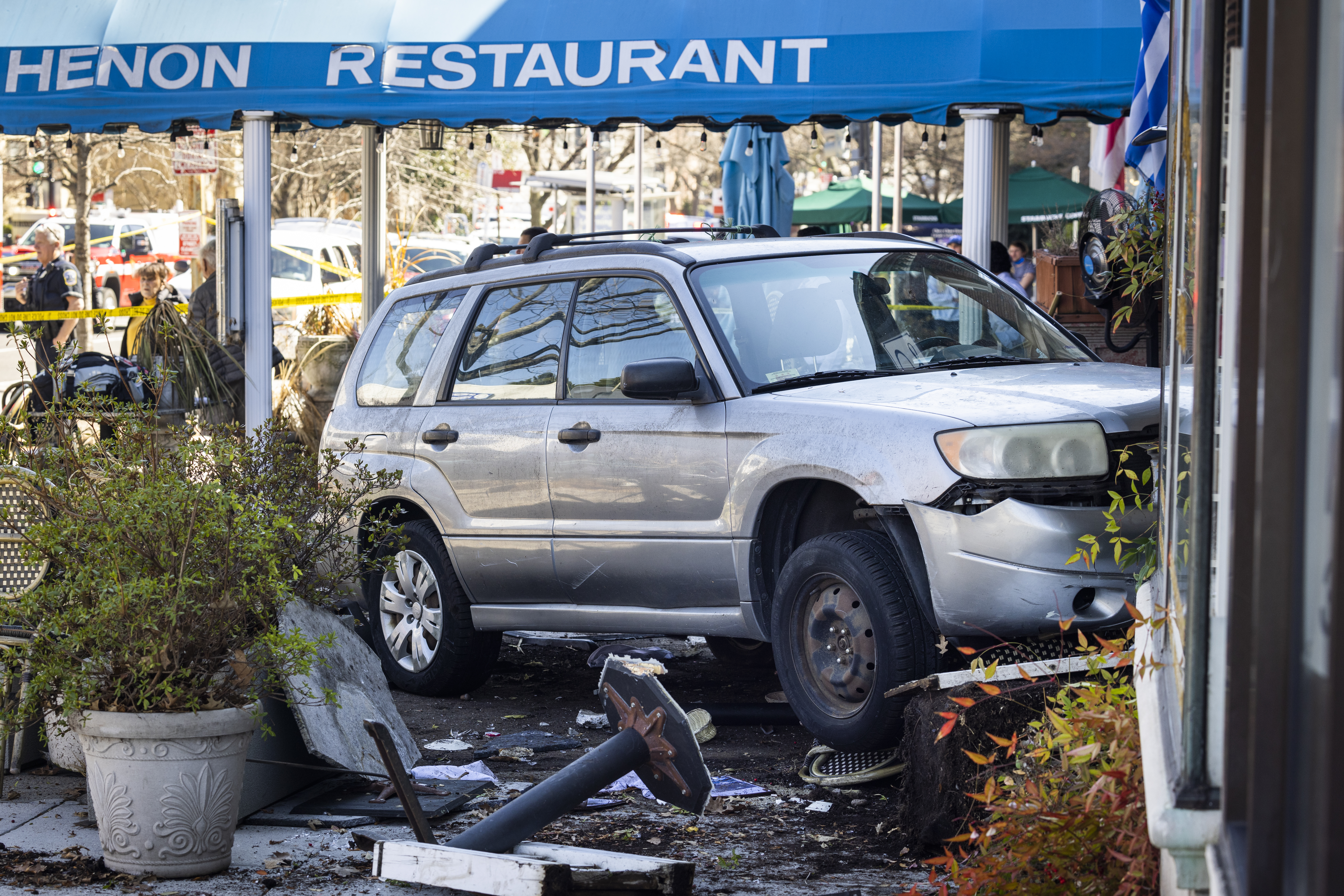 Vehicle drives into diners at Parthenon Restaurant in Washington DC