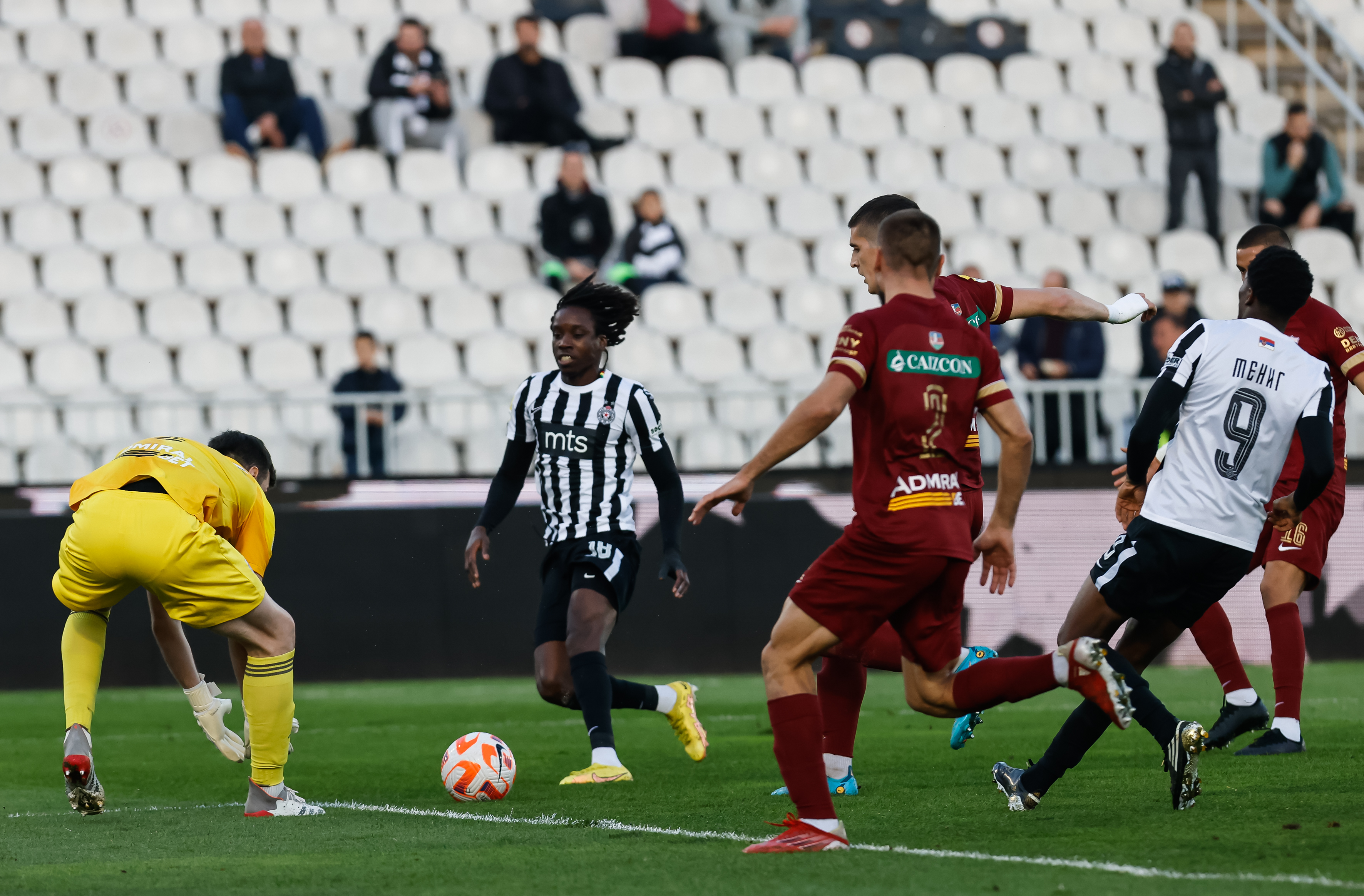 during the Partizan v Novi Pazar -  Mozzart Super Liga 2022/2023 match on stadium FK Partizan (JNA) on November 13, 2022 in Belgrade, Serbia. (Photo by Srdjan Stevanovic/Starsport.rs ©)