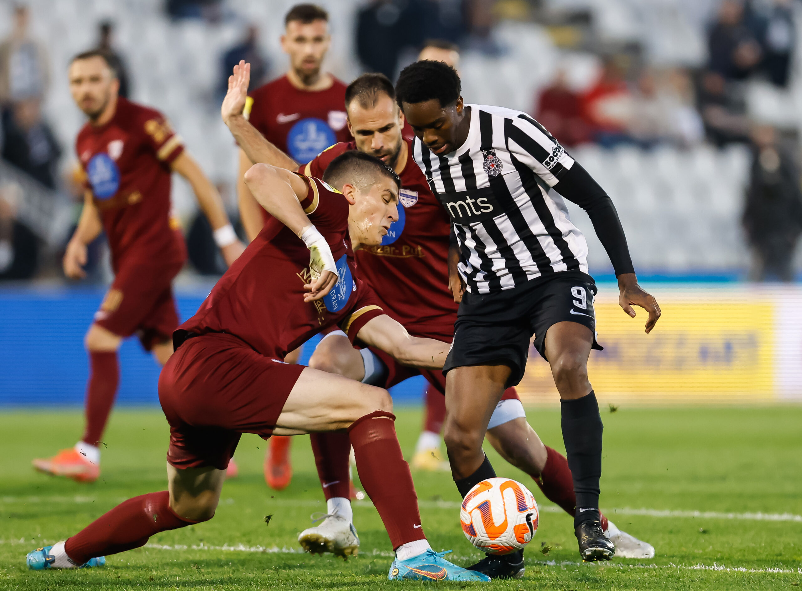 during the Partizan v Novi Pazar -  Mozzart Super Liga 2022/2023 match on stadium FK Partizan (JNA) on November 13, 2022 in Belgrade, Serbia. (Photo by Srdjan Stevanovic/Starsport.rs ©)