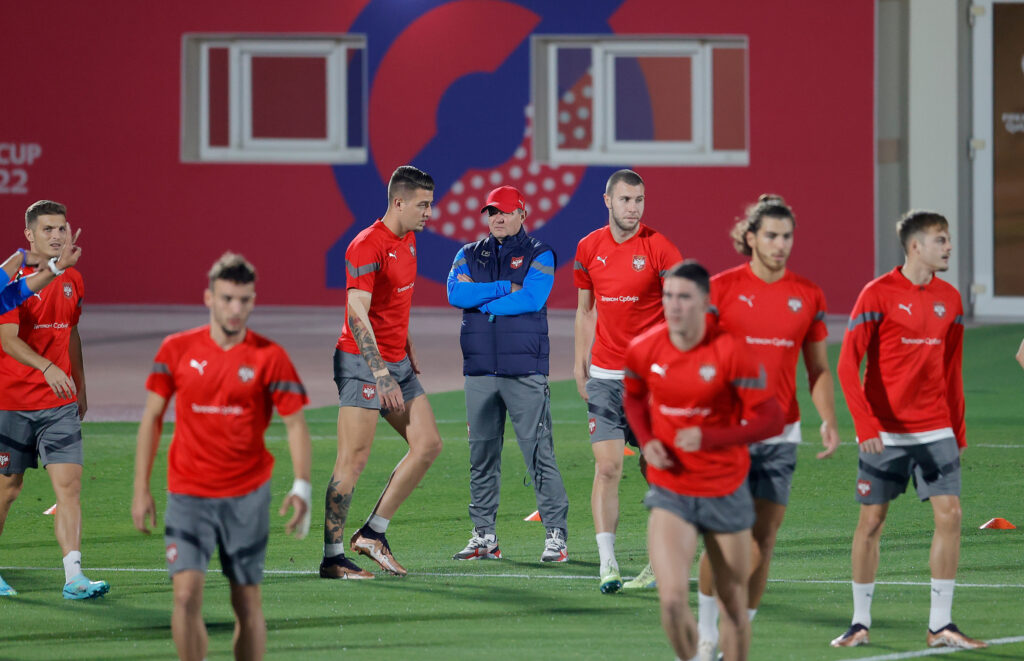 head coach Dragan Stojkovic Serbia, national football team training session in Doha, Qatar on 21. Nov, 2022 photo: STARSPORT