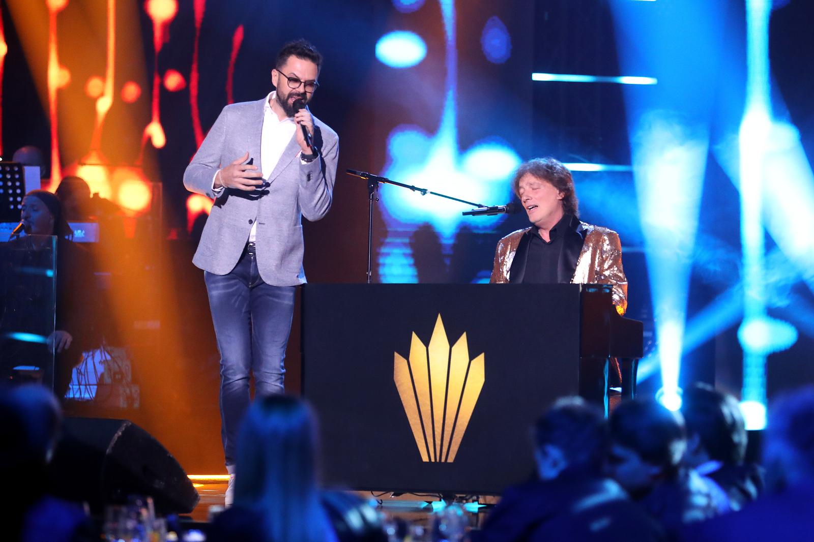 31.01.2022., Zagreb - Glazbena nagrada Cesarica za najveci hit godine. Tonci Huljic, Petar Graso. Photo: Luka Stanzl/PIXSELL