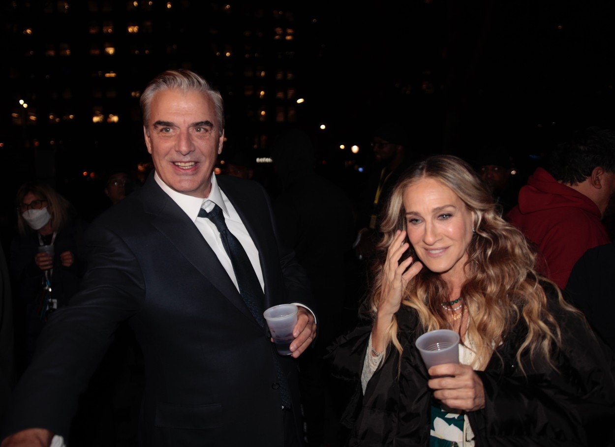 Chris Noth and Sarah Jessica Parker Celebrates Chriss final day filming And Just Like That.