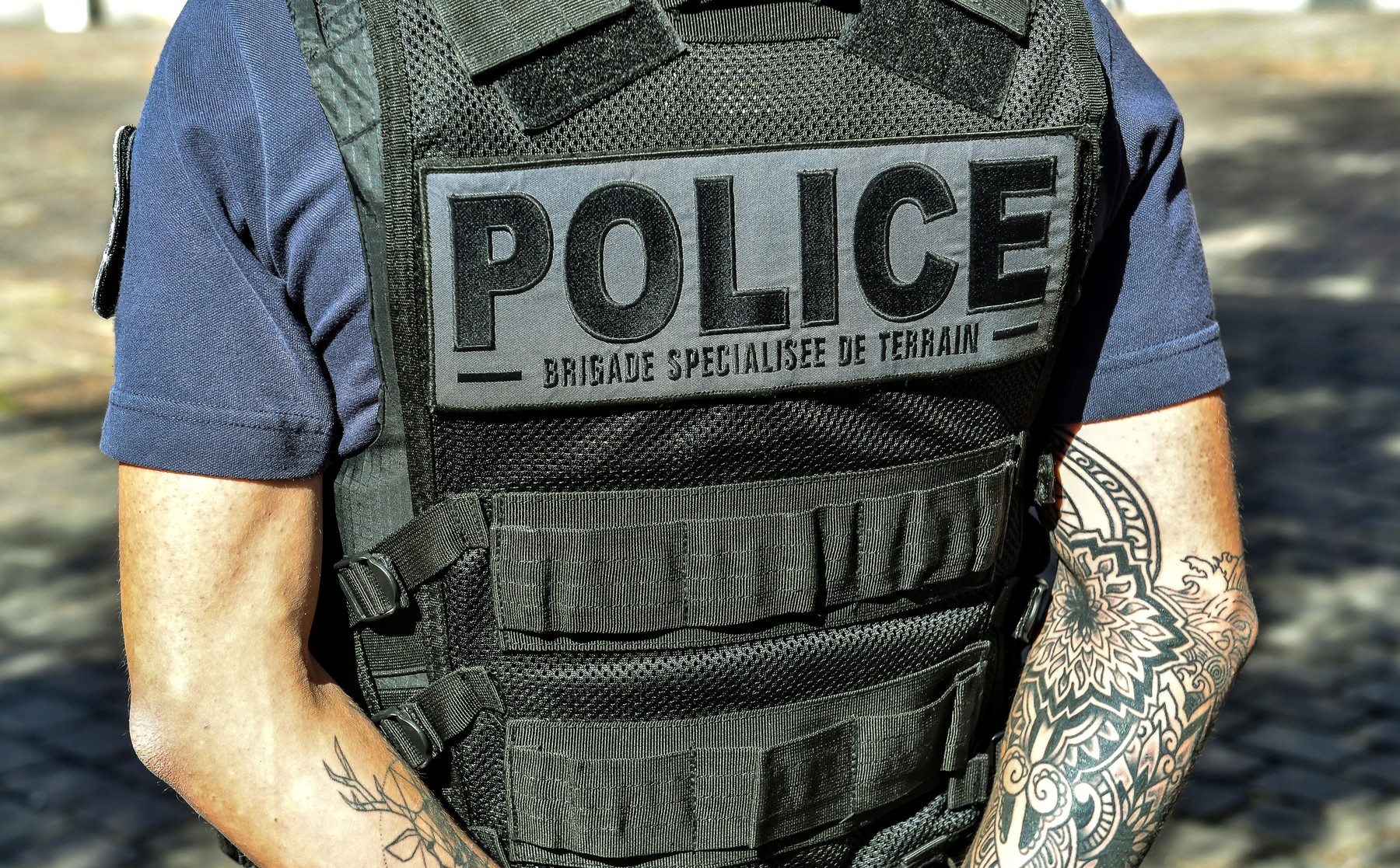 A policeman of Specialized Field Brigade is pictured on September 26, 2018 in Lille, northern France.,Image: 388531551, License: Rights-managed, Restrictions: , Model Release: no, Credit line: Philippe HUGUEN / AFP / Profimedia