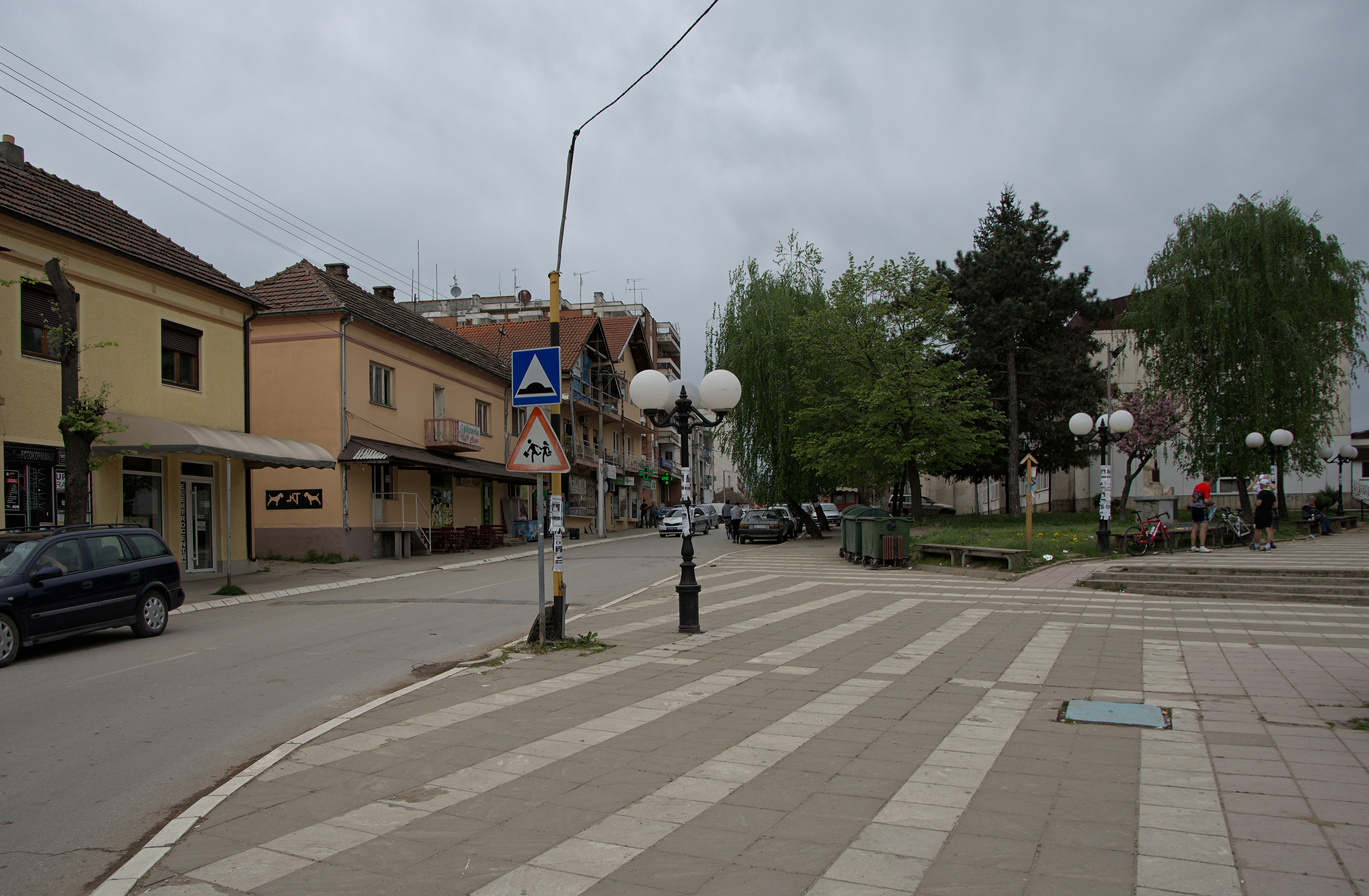 Bojnik, Serbia - May,1.2021: Downtown of Bojnik. Bojnik  is a village and municipality located in the Jablanica District of southern Serbia.